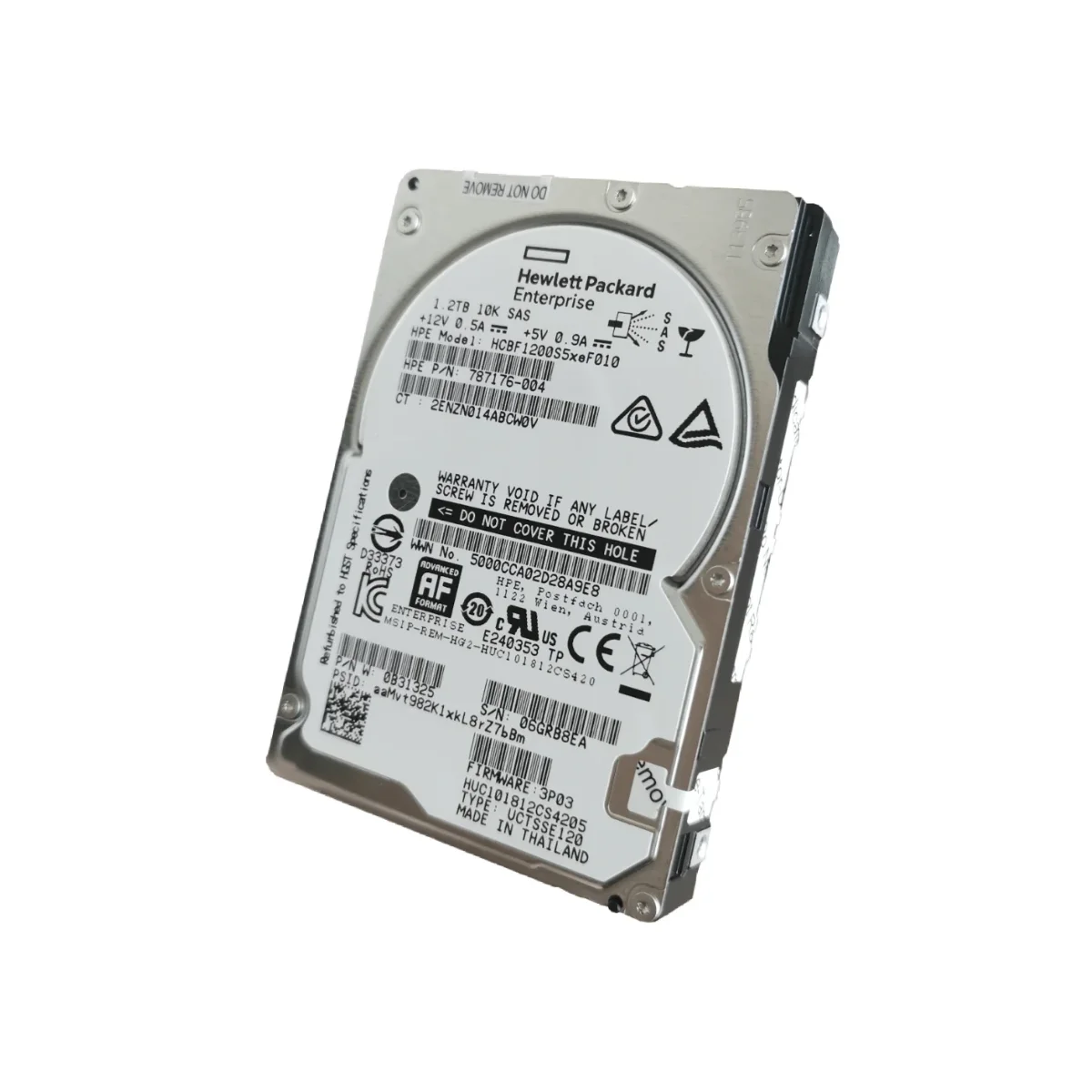 HP 1,2TB 2,5" 10k SAS HUC101812CS4205 787176-004 0B31325