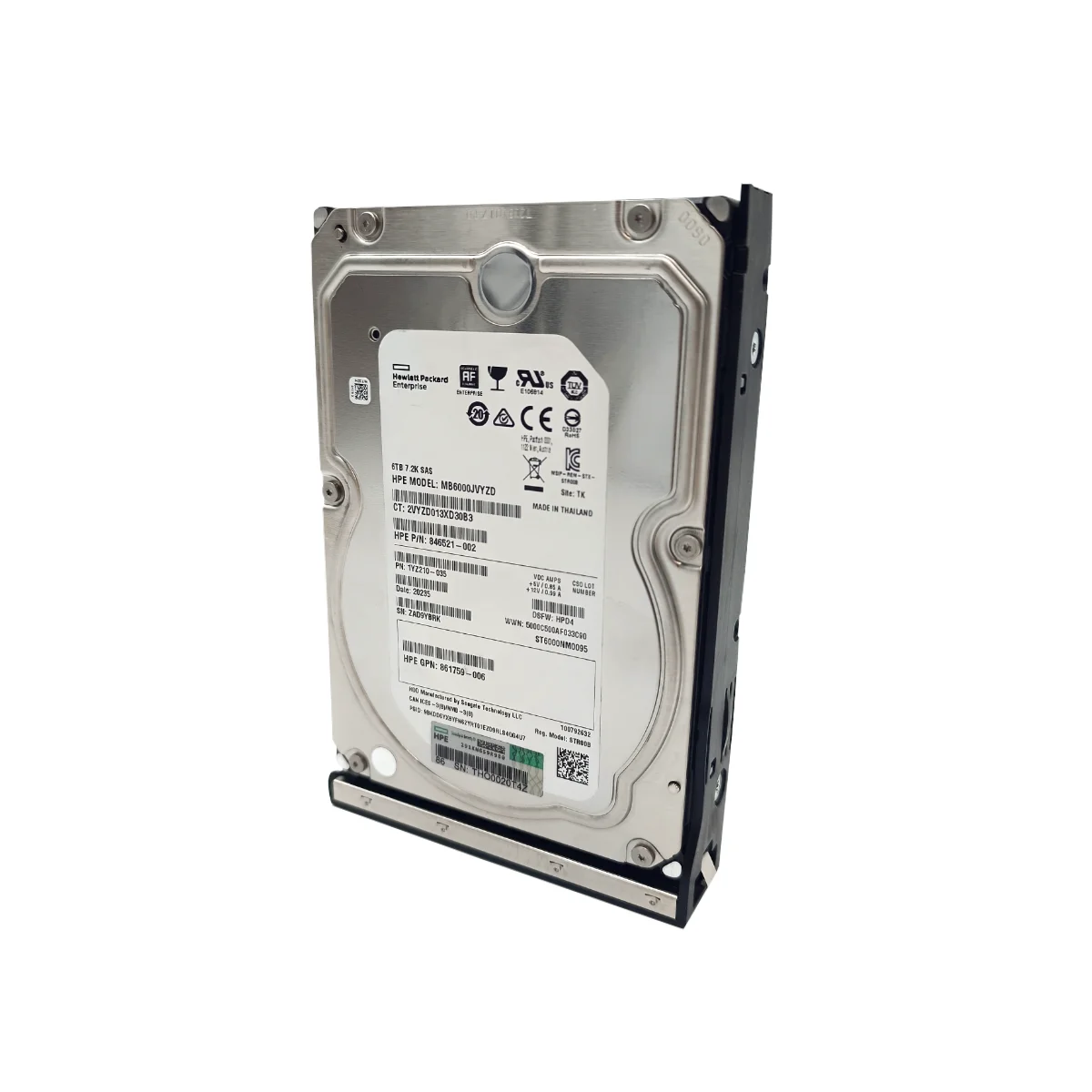 HPE 6TB 3,5" 7,2k SAS MB6000JVYZD 846521-002 1YZ210-035 + ficka 774026-001