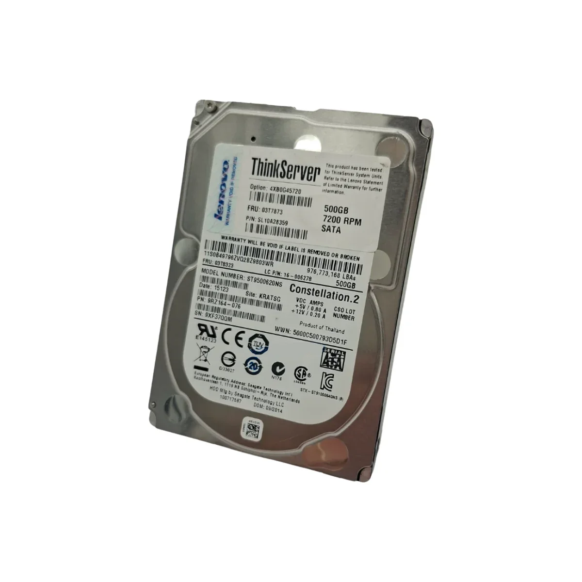 Lenovo 500GB 2,5" 7,2k SATA 03T7873 ST9500620NS