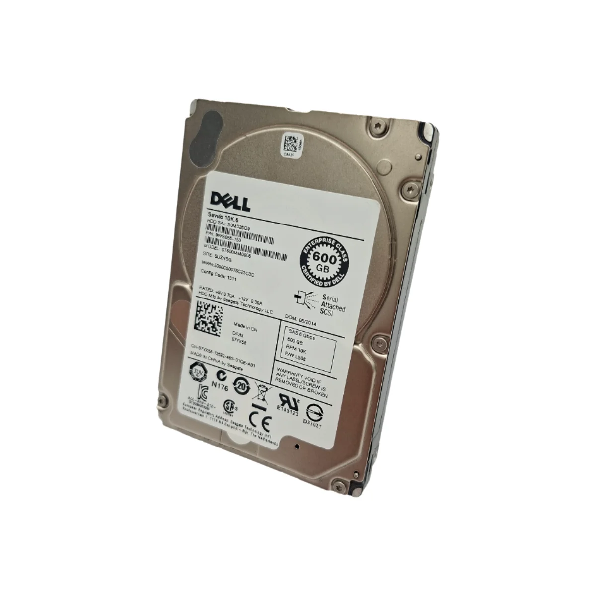 Dell 600GB 2,5" 10K SAS ST600MM0006 07YX58 7YX58