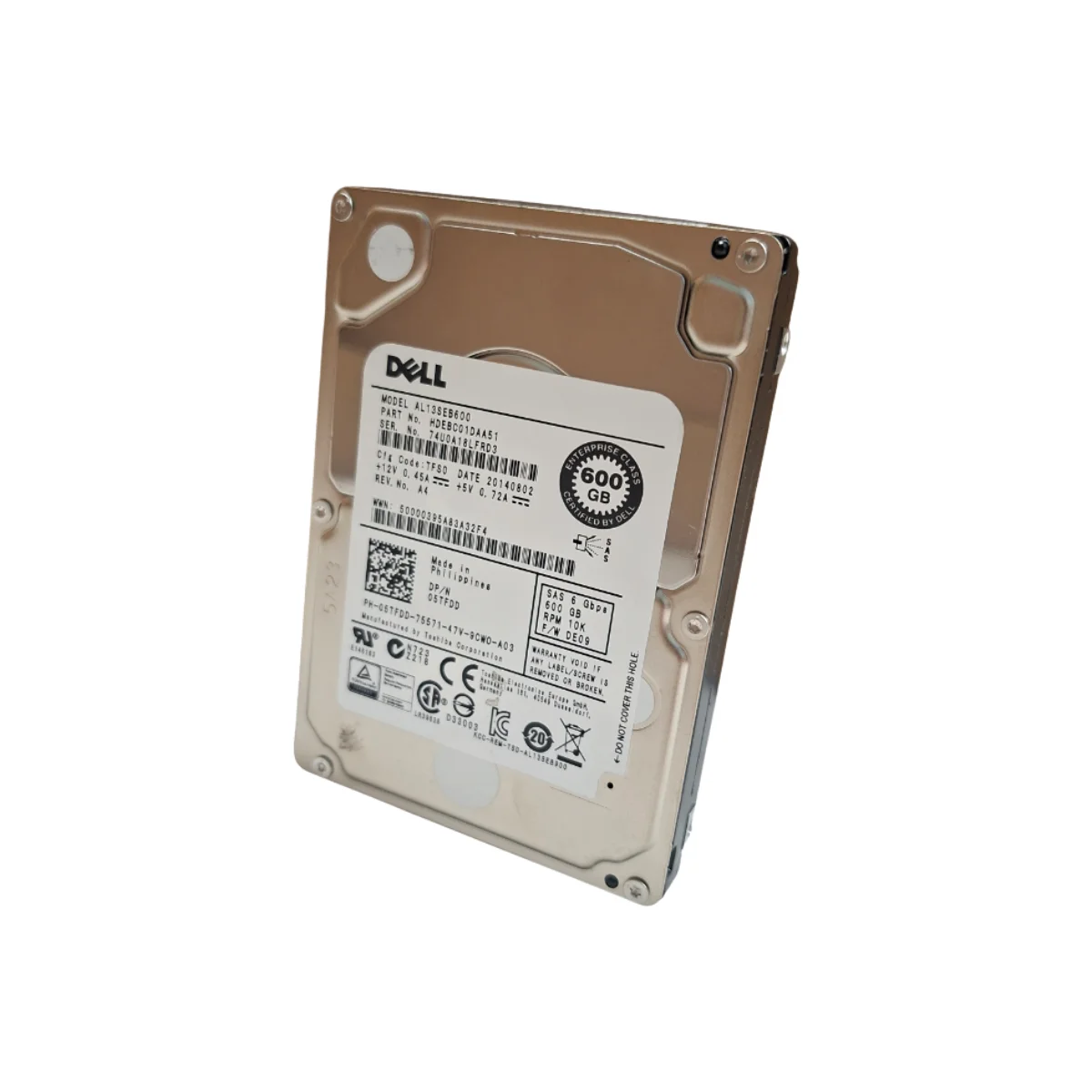 Dell 600GB 2,5" 10K SAS AL13SEB600 05TFDD 5TFDD