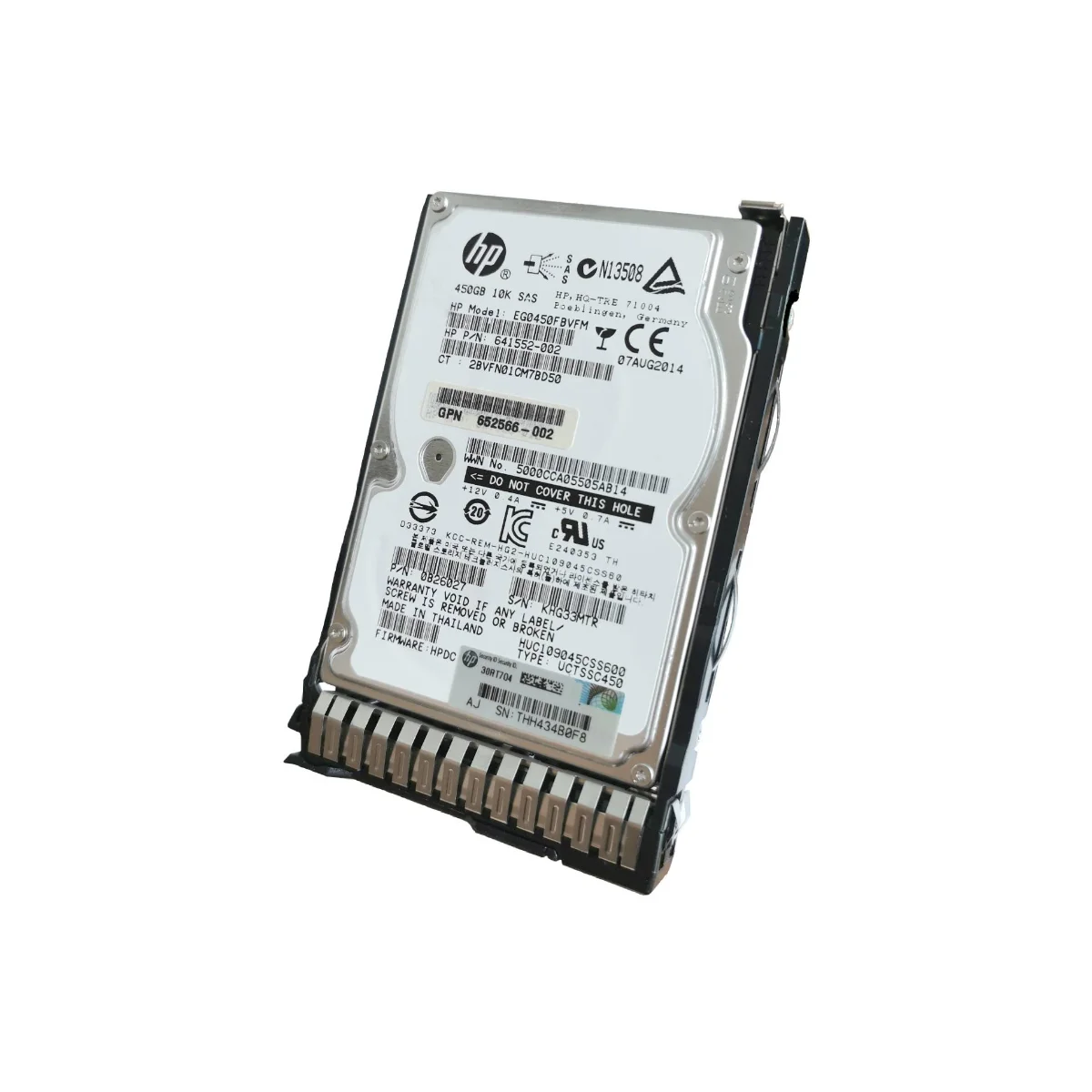 HP 450GB 2,5" 10k SAS EG0450FBVFM 0B26027 + ficka 651687-001