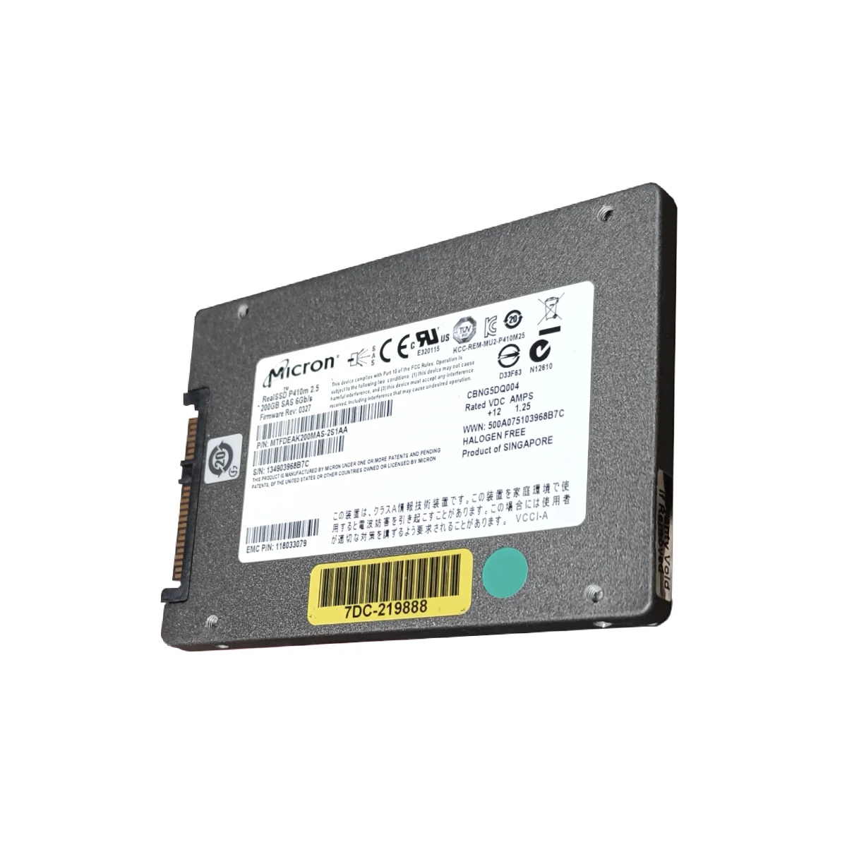 Micron/EMC 200GB 2,5" SSD SAS P410m MTFDEAK200MAS-2S1AA