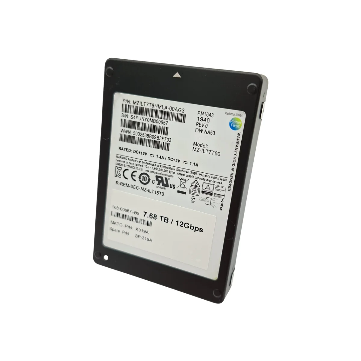 Samsung 7,68TB SSD SAS MZ-ILT7T60 MZILT7T6HMLA-00AG3
