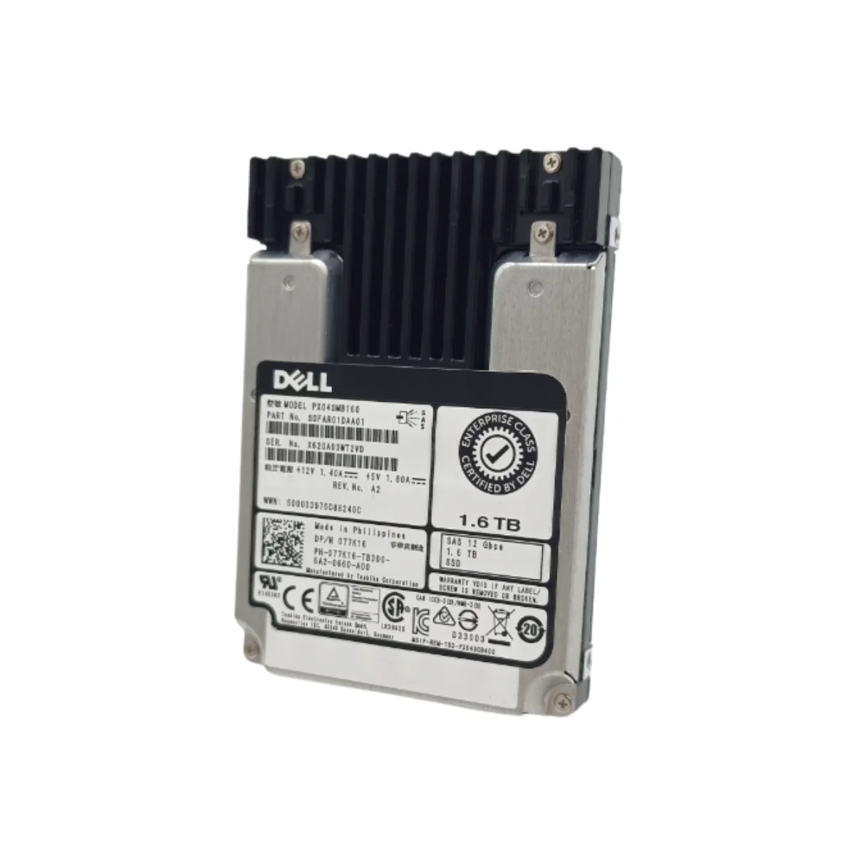 Dell 1,6TB 2,5" SAS SSD PX04SMB160 077K16 77K16