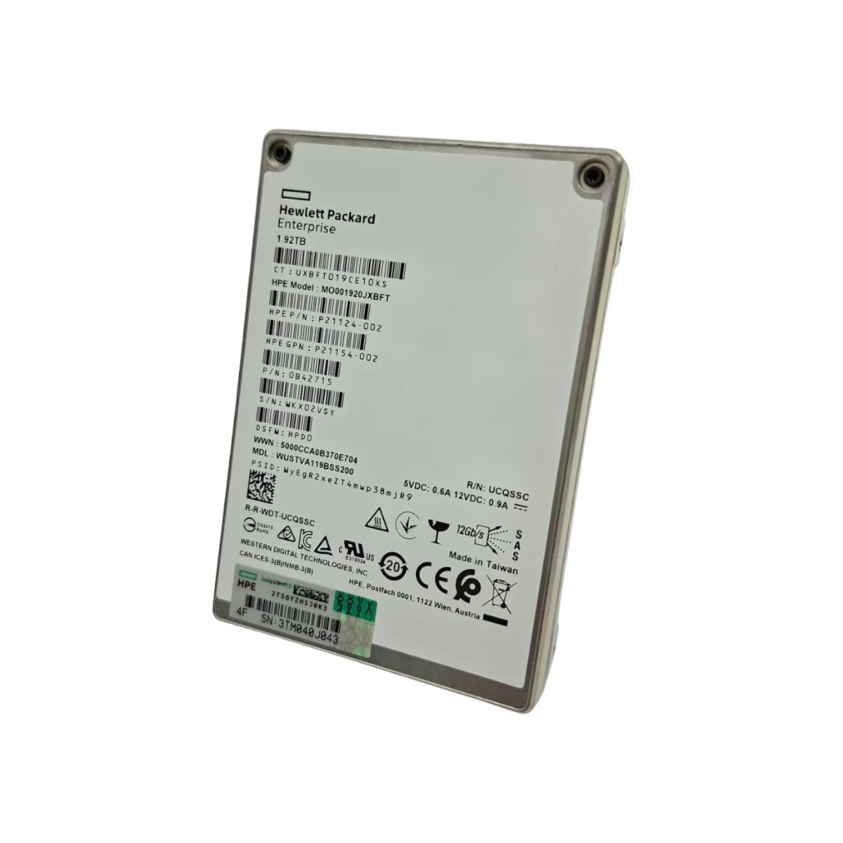 HP 1,92TB 2,5" SSD SAS MO001920JXBFT 0B42715