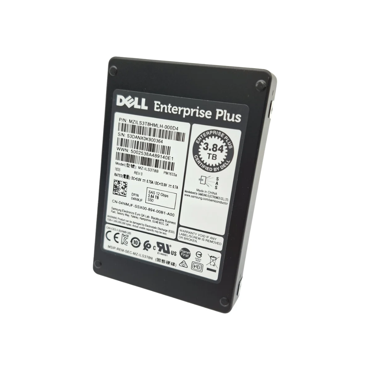 Dell 3,84TB 2,5" SSD SAS MZ-ILS3T8B 04NMJF 4NMJF