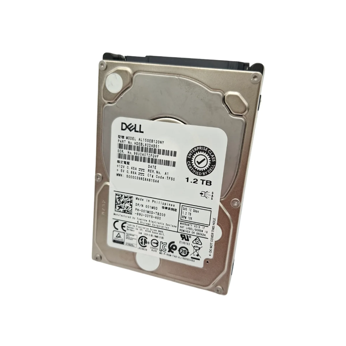 Dell 1.2TB 2,5" 10k SAS AL15SEB120NY 001M0D 01M0D
