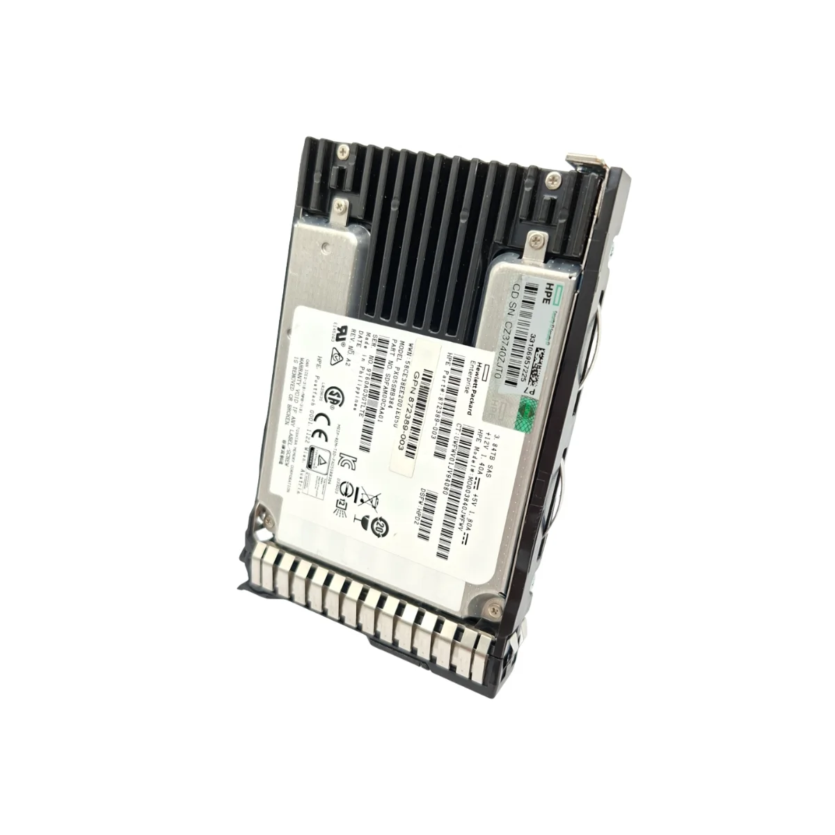 HPE 3,84TB 2,5" SSD SAS M0003840JWFWV 872389-003 + ficka HPE 651687-001