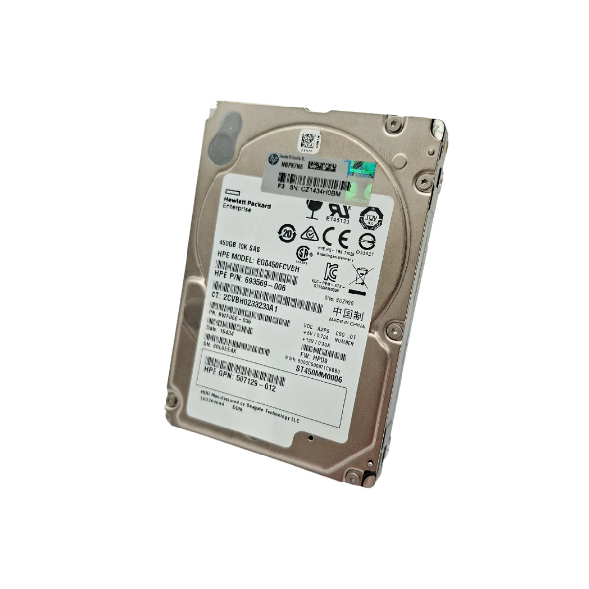 HPE 450GB 2,5" 10k SAS EG0450FCVBH 693569-006