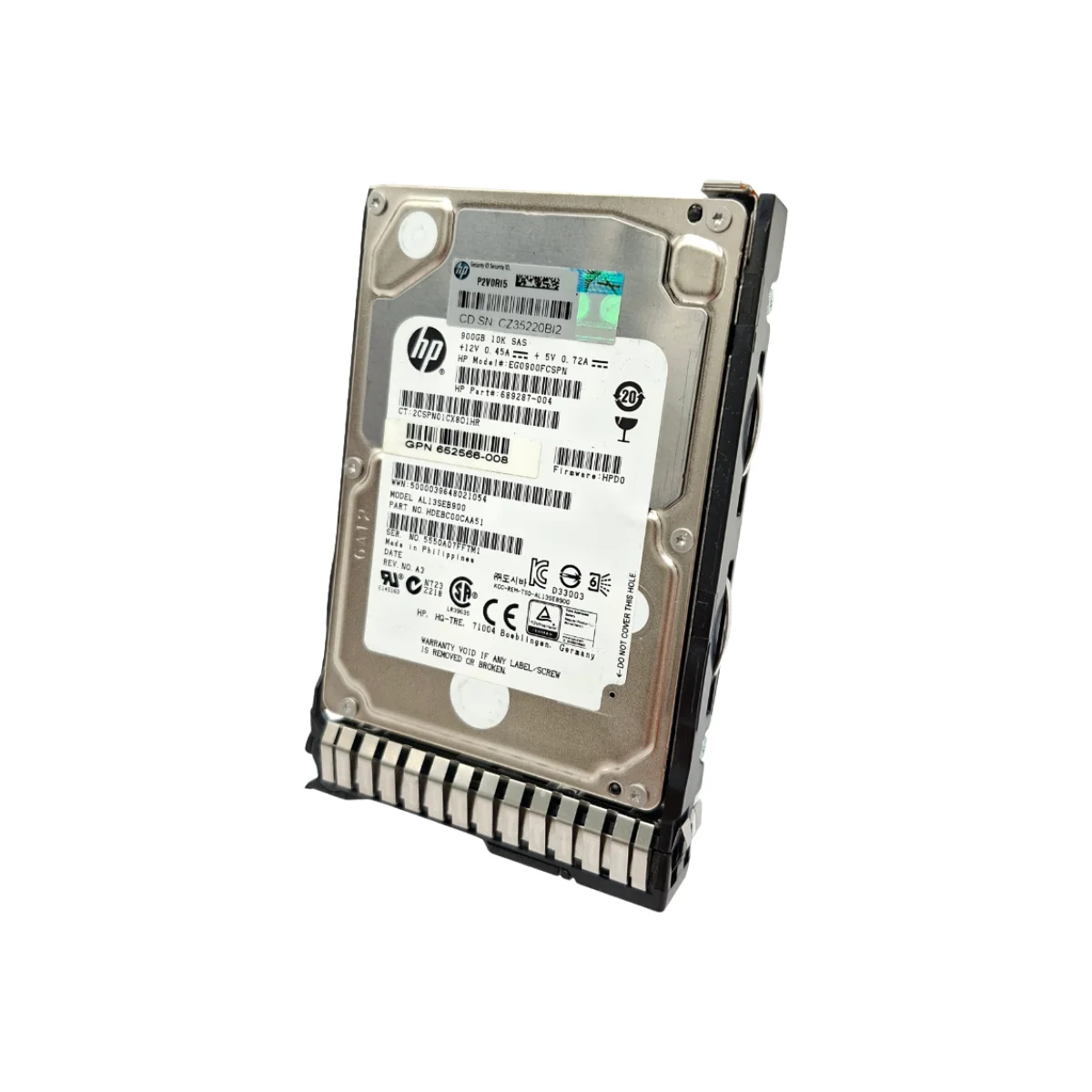 HP 900GB 2,5" 10k SAS EG0900FCSPN 689287-004 + ficka 2,5 HP