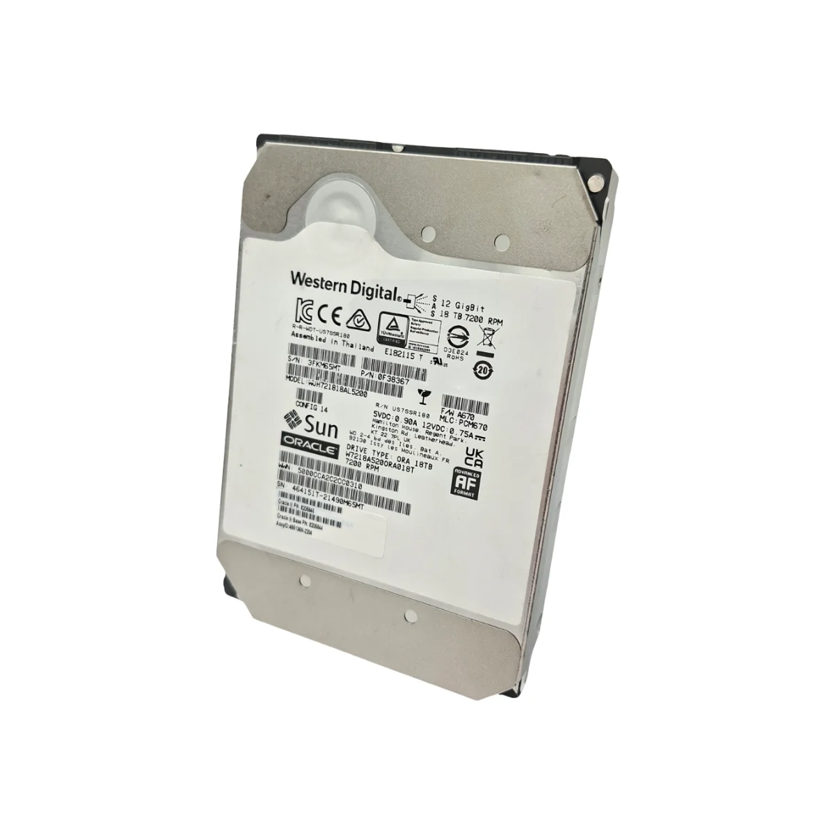 Western Digital 18TB 3,5" 7,2k SAS WUH721818AL5200 0F38367