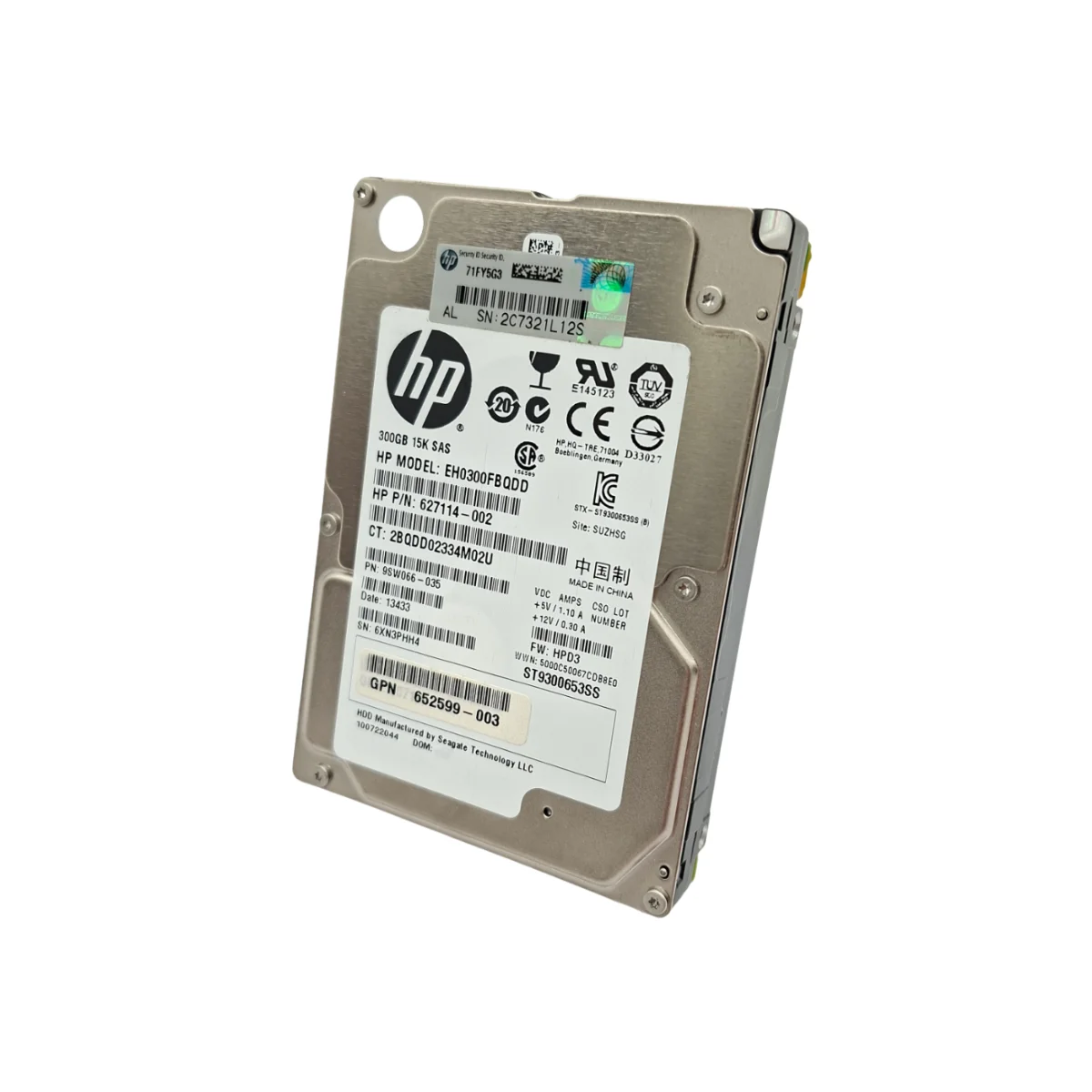 HP Seagate 300GB 2,5" 15k SAS EH0300FBQDD 627114-002 652599-003