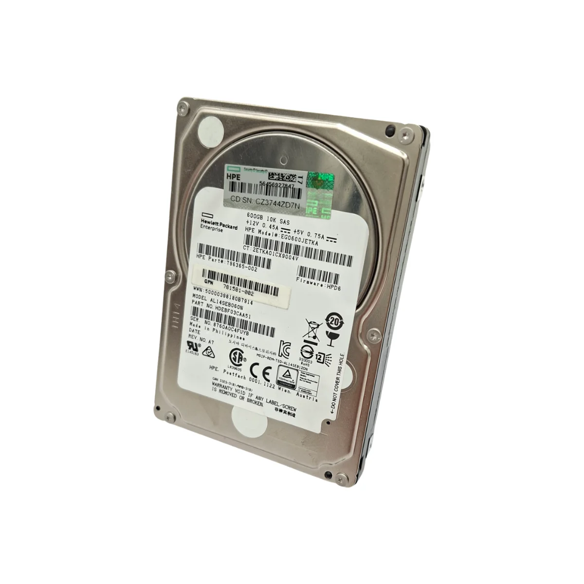 HPE 600GB 2,5" 10k SAS EG0600JETKA 781516-002 781581-002