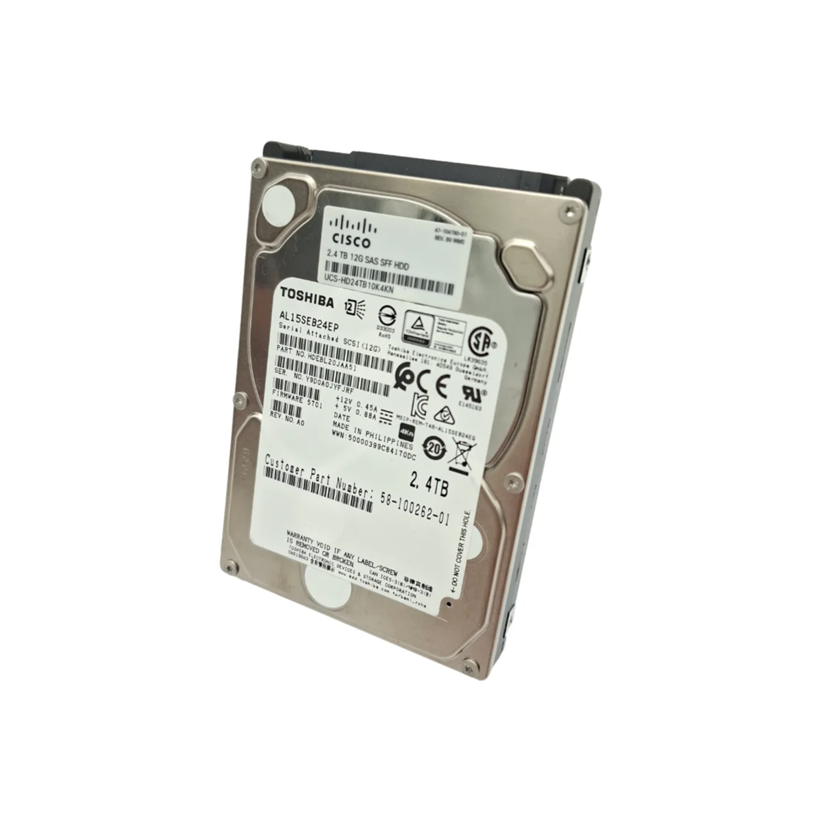 Cisco Toshiba 2,4TB 2,5" 10k SAS AL15SEB24EP HDEBL20JAA51 UCS-HD24TB10K4KN