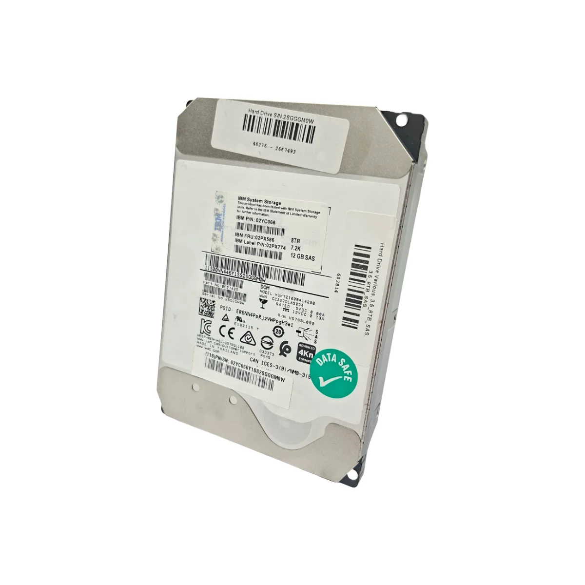 IBM HGST 8TB 3,5" 7,2k SAS HUH721008AL4200 02YC066 0F27425