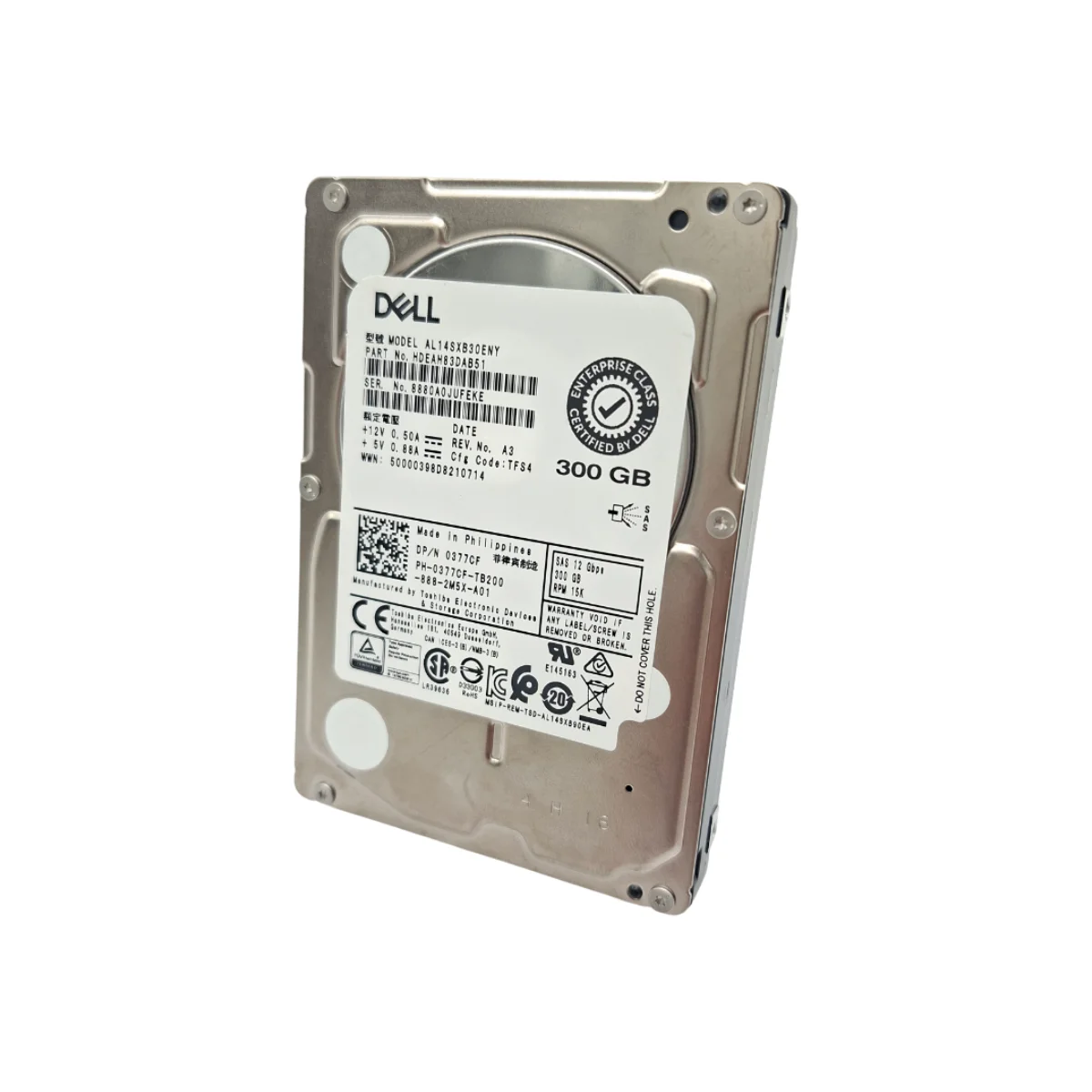 Dell 300GB 2,5" 15k SAS AL14SXB30ENY 0377CF 377CF