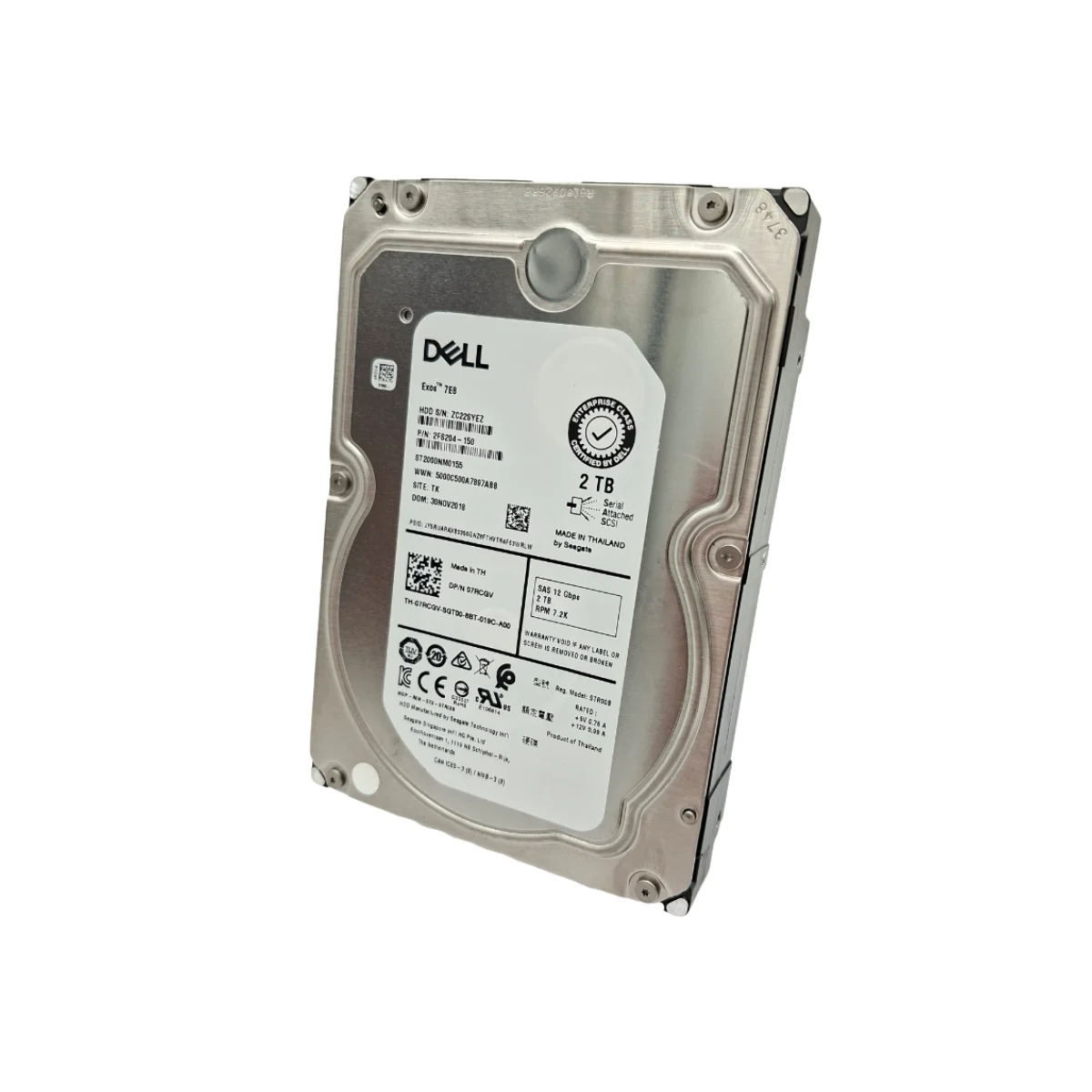 Dell 2TB 3,5" 7,2k SAS ST2000NM0155 07RCGV 7RCGV
