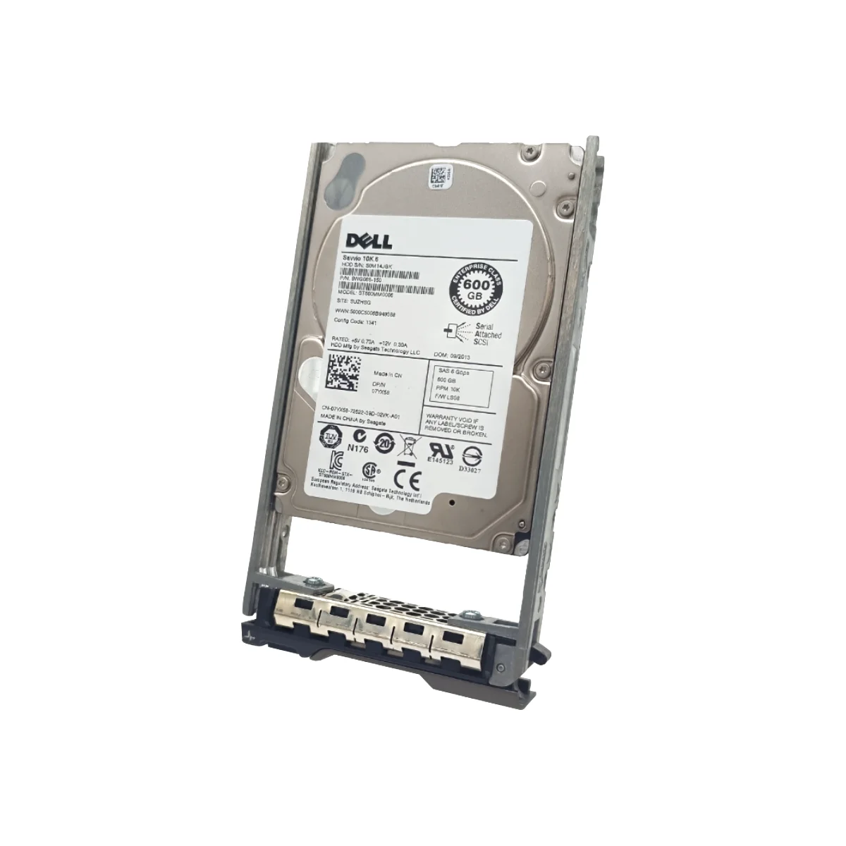 Dell 600GB 2,5" 10k SAS ST600MM0006 07YX58 7YX58 + ficka 0KG7NR