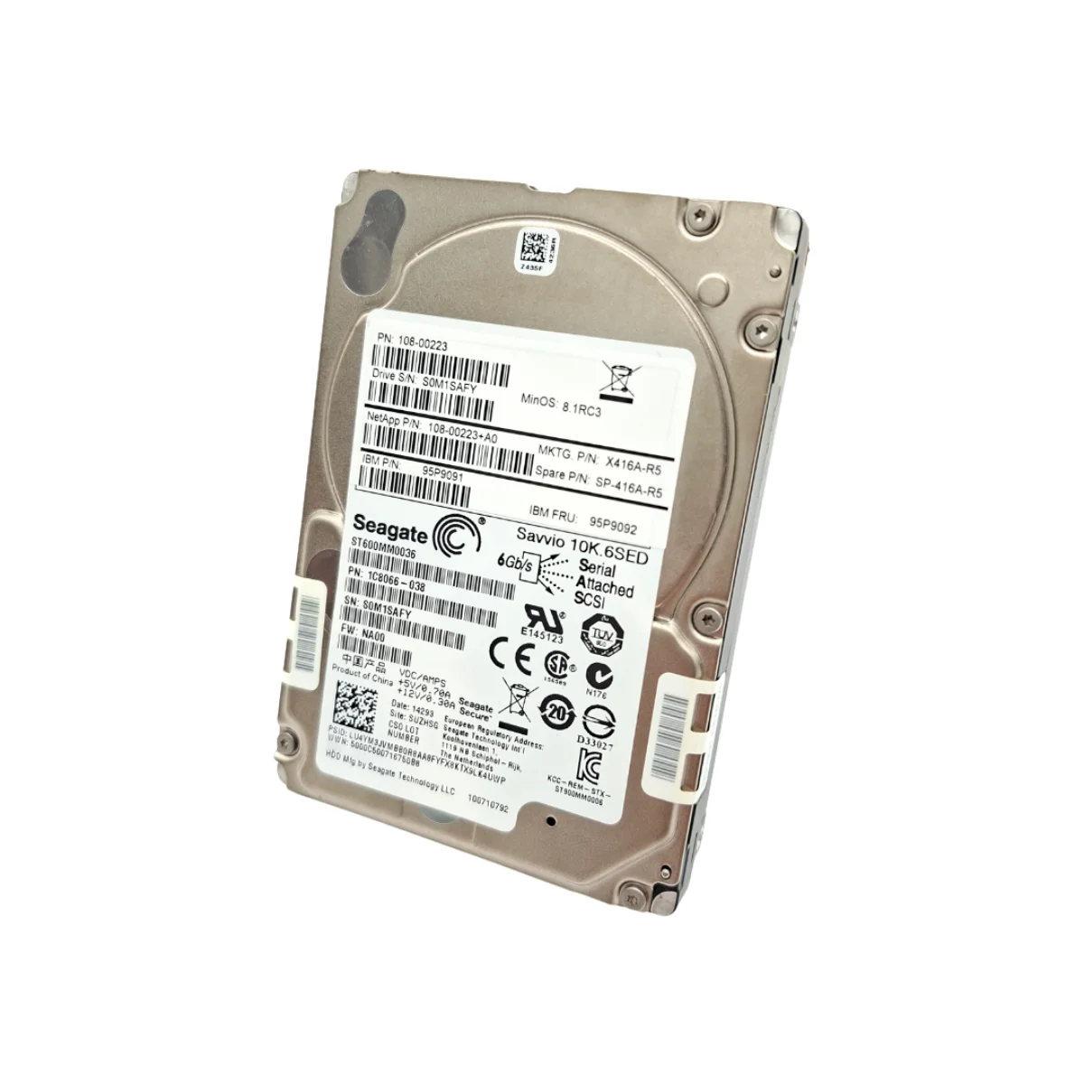 NetApp Seagate 600GB 2,5" 10k SAS ST600MM0036 108-00223 1C8066-038