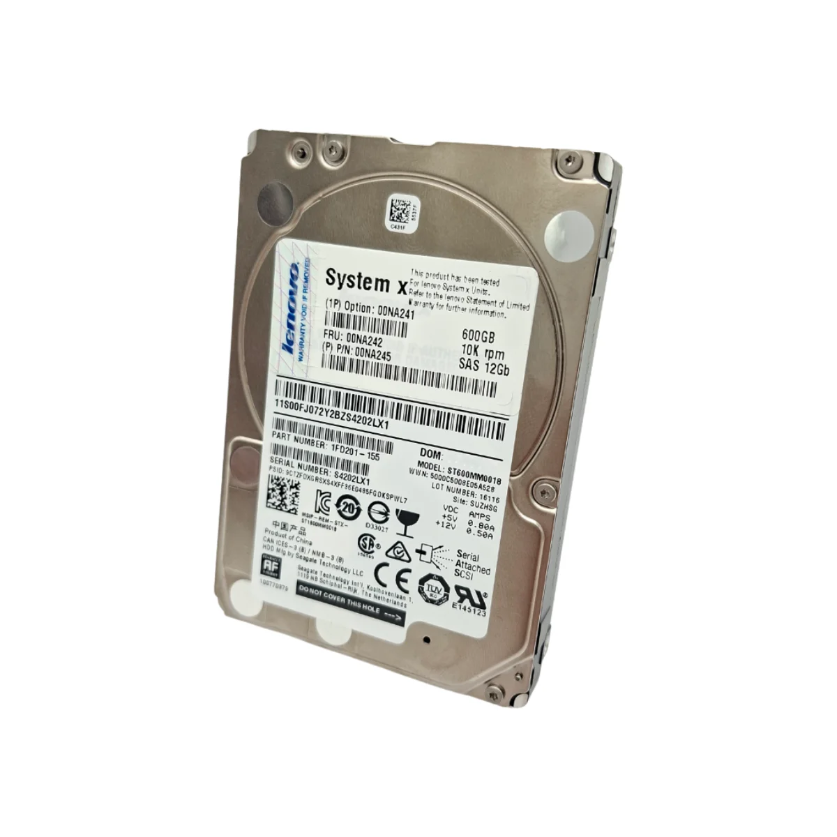 Lenovo Seagate 600GB 2,5" 10k SAS ST600MM0018 00NA245 1FD201-155