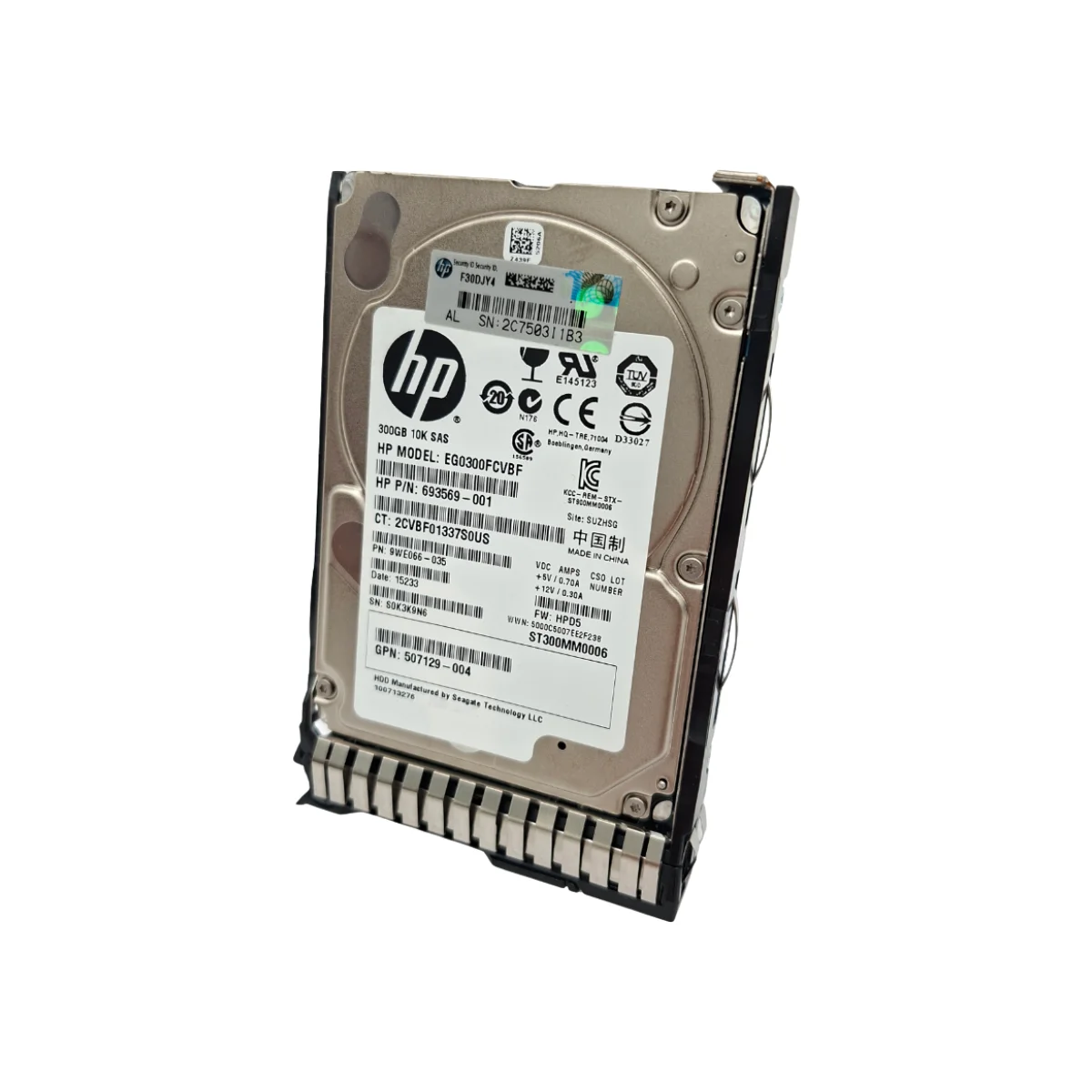 HP 300GB 2,5" 10k SAS EG0300FCVBF 693569-001 + ficka HP 2,5''