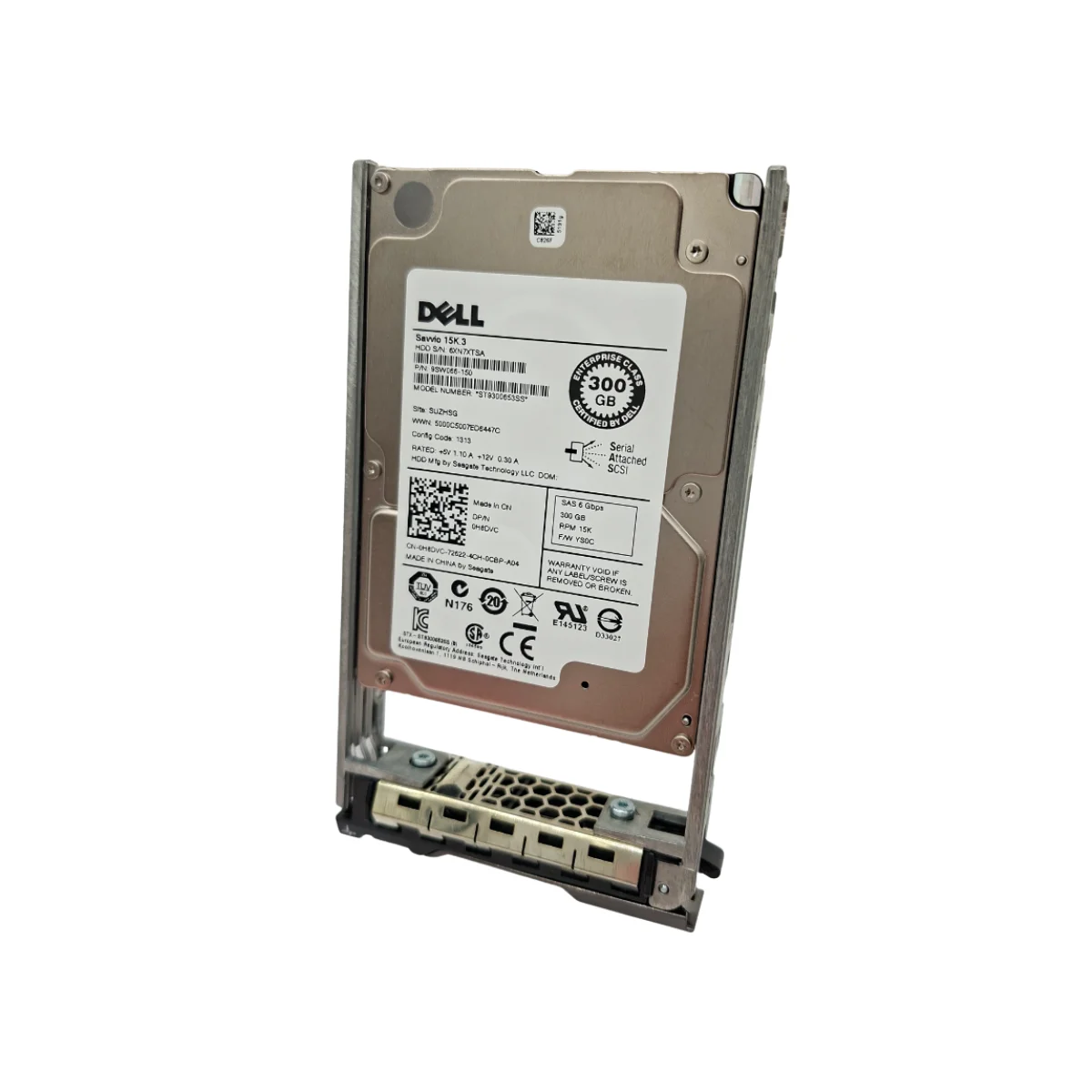 Dell 300GB 2,5" 15k SAS ST9300653SS 0H8DVC H8DVC + ficka 0KG7NR