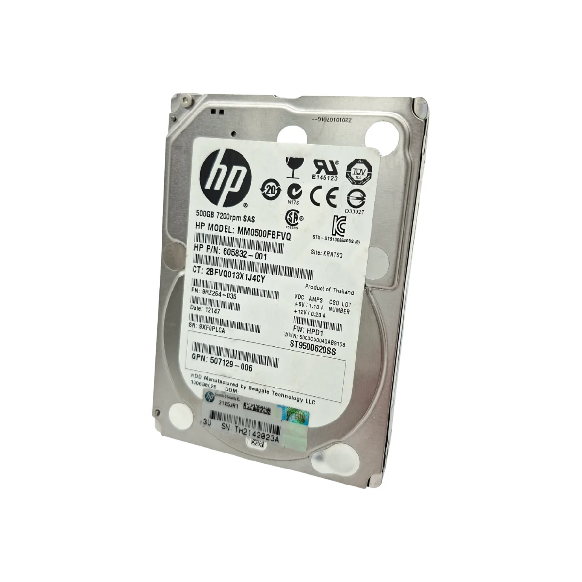 HP 500GB 2,5" 7,2k SAS MM0500FBFVQ 605832-001