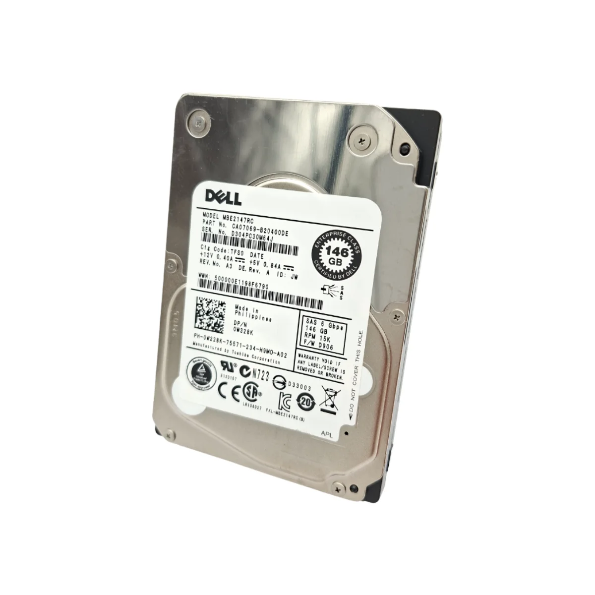 Dell 146GB 2,5" 15k SAS MBE2147RC 0W328K W328K