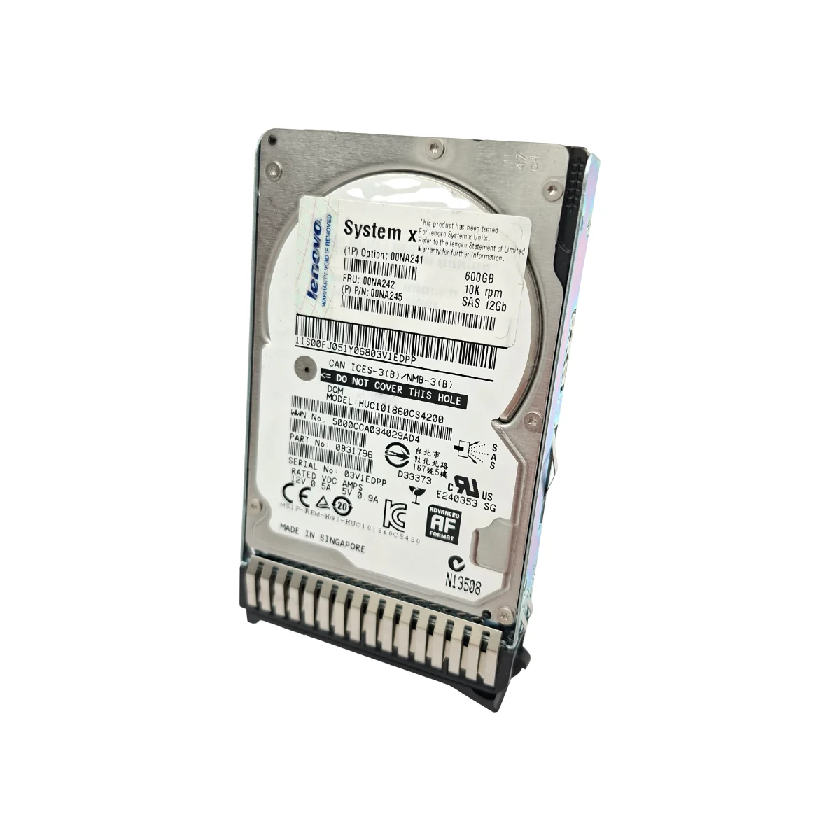Lenovo HGST 600GB 2,5" 10k SAS HUC101860CS4200 0B31796 00NA245