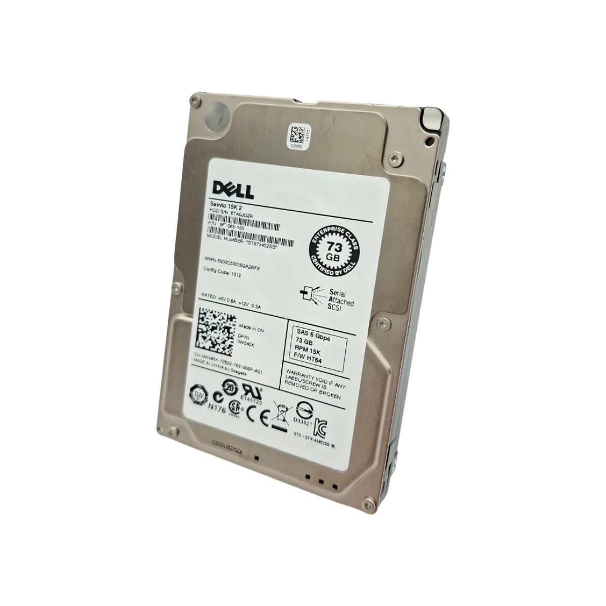 Dell 73GB 2,5" 15k SAS ST973452SS 0W345K W345K