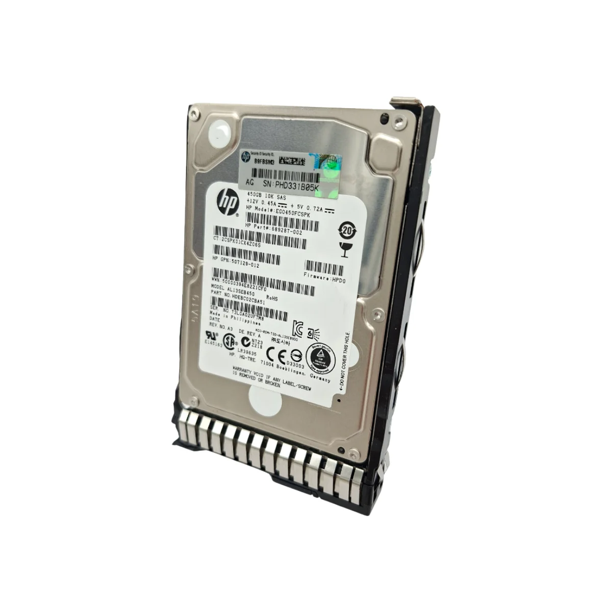 HP 450GB 2,5" 10k SAS EG0450FCSPK 689287-002 + ficka HP 2,5"