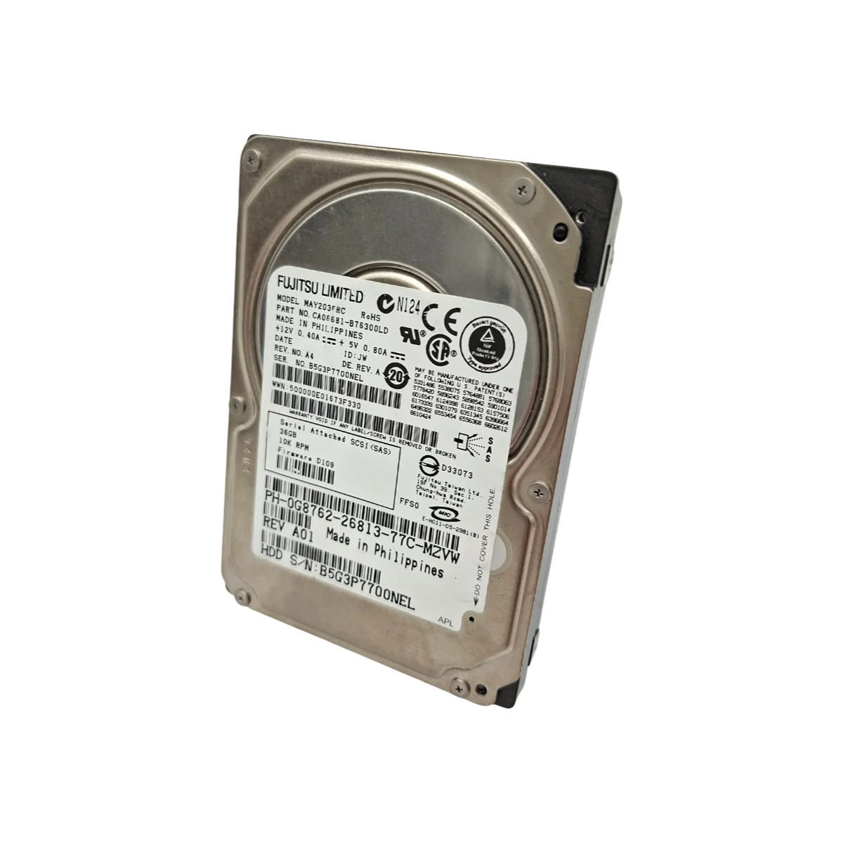Fujitsu 36GB 2,5" 10k SAS MAY2036RC CA06681-B76300LD