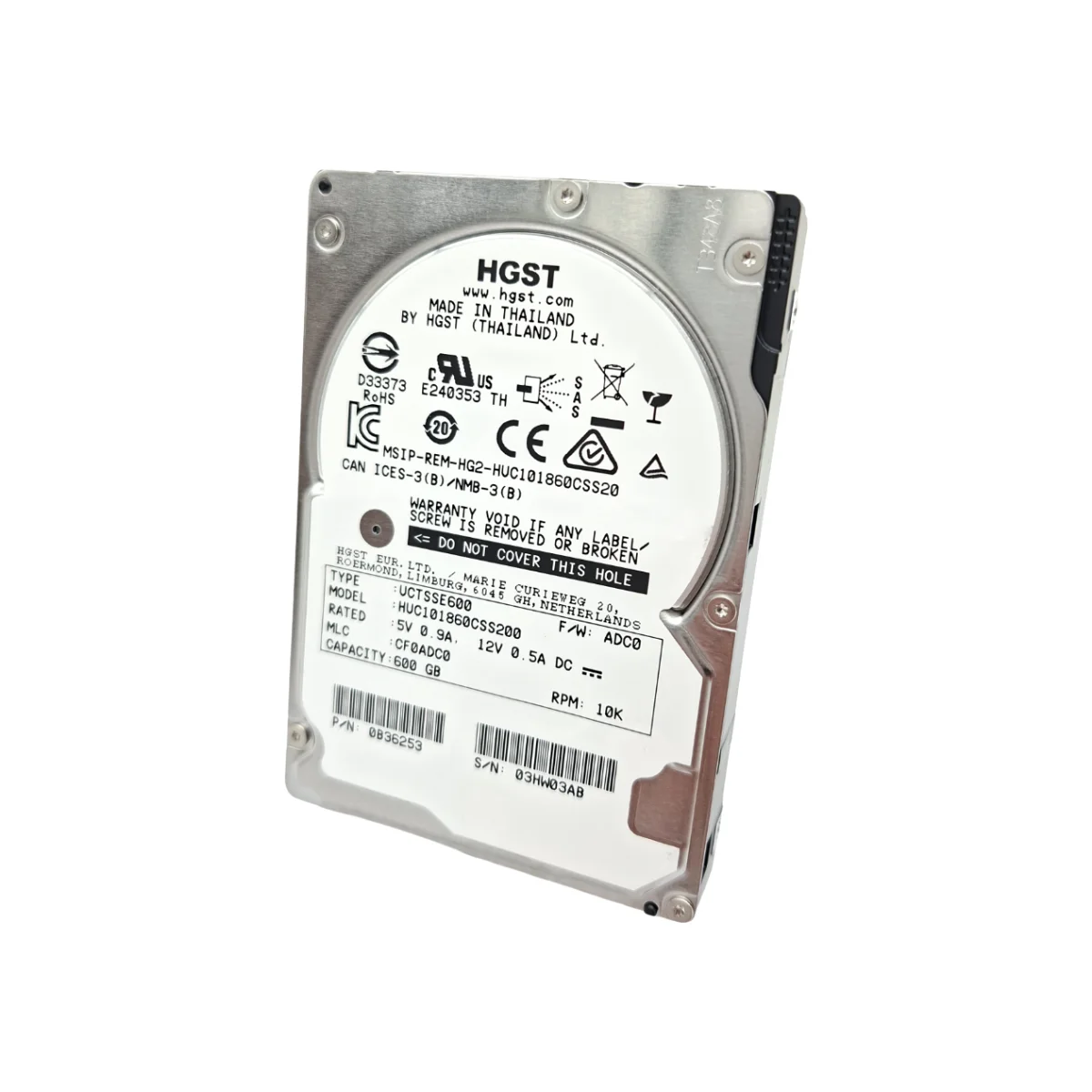 HGST 600GB 2,5" 10k SAS HUC101860CSS200 0B36253