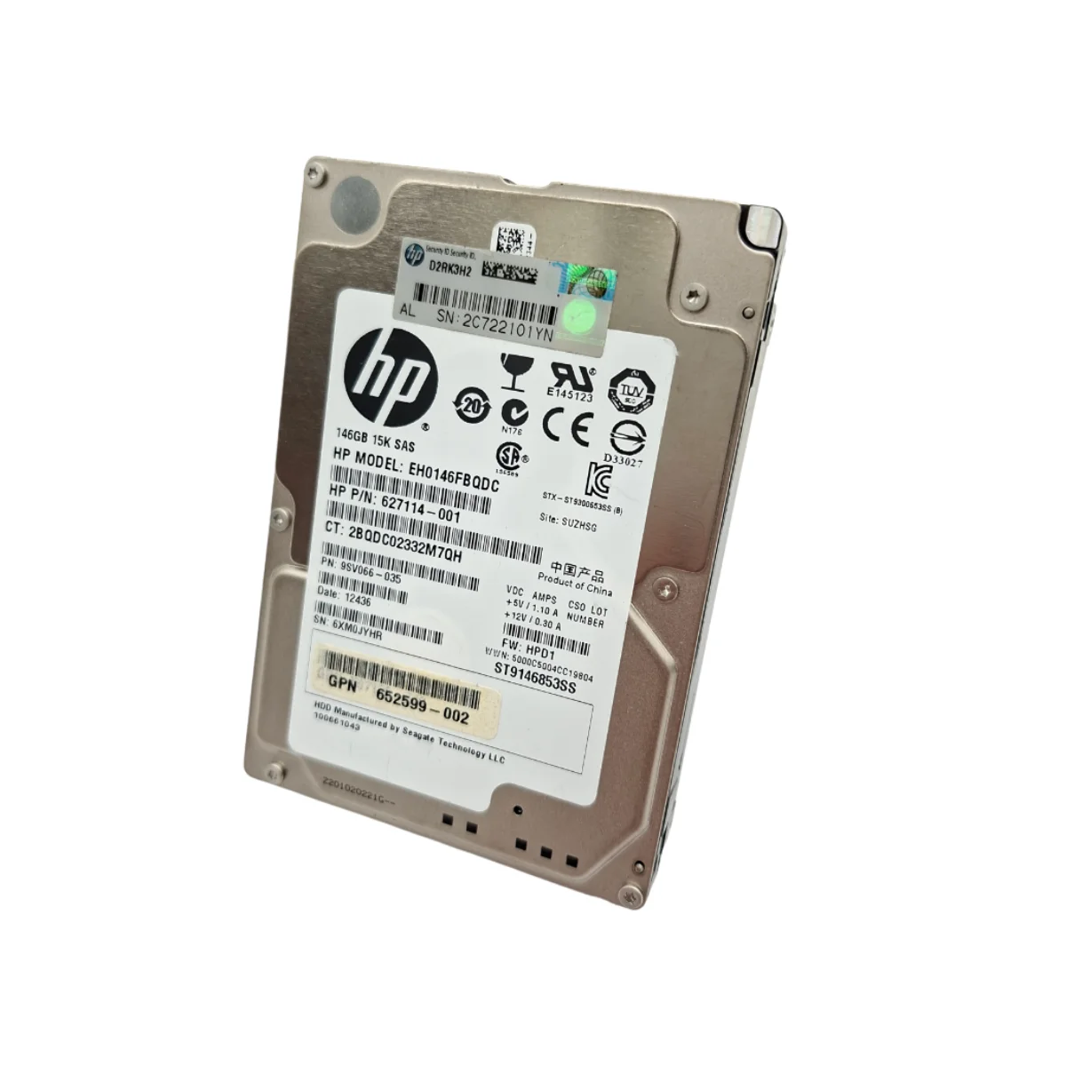 HP 146GB 2,5" 15k SAS EH0146FBQDC 627114-001