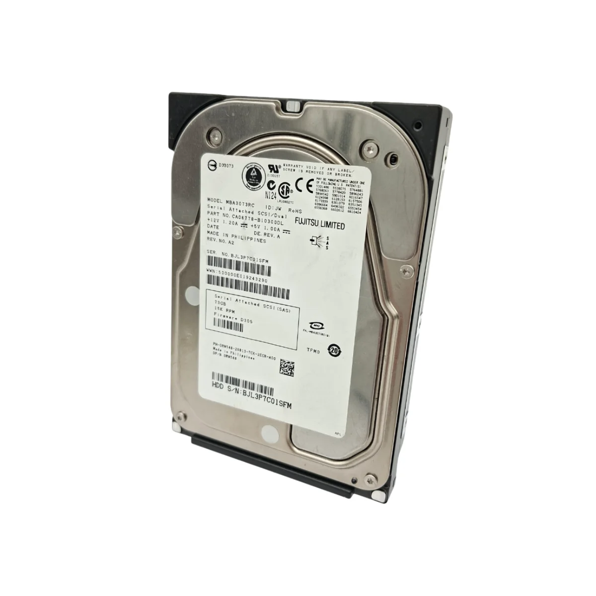 Dell 73GB 3,5" 15k SAS MBA3073RC 0RW548 RW548