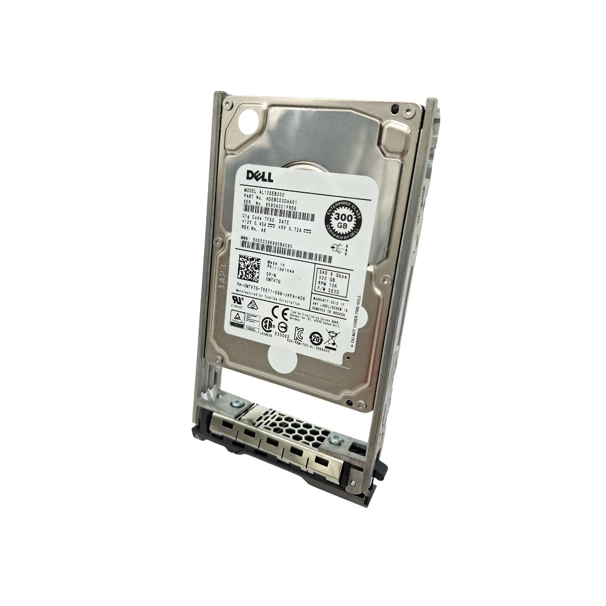 Dell 300GB 2,5" 10k SAS AL13SEB300 0MTV7G MTV7G + ficka 2,5'' 0G176J
