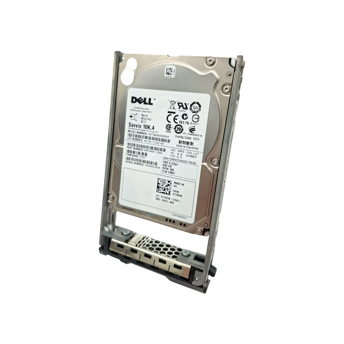 Dell 600GB 2,5" 10k SAS ST9600204SS 07T0DW 7T0DW + ficka 0G176J