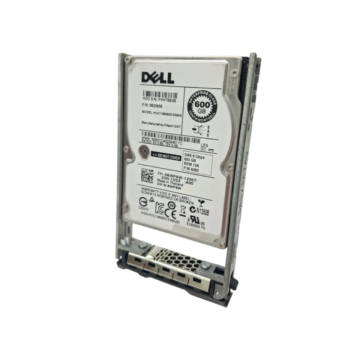 Dell 600GB 2,5" 10k SAS HUC106060CSS600 08WP8W 8WP8W + ficka dell 2,5" 12Gen