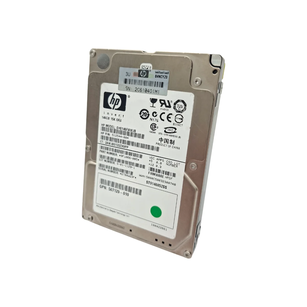 HP 146GB 2,5" 15k SAS EH0146FAWJB 512544-004 9FU066-085