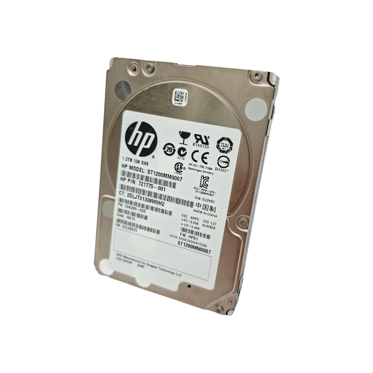 HP 1,2TB 2,5" 10k SAS ST1200MM0007 721775-001