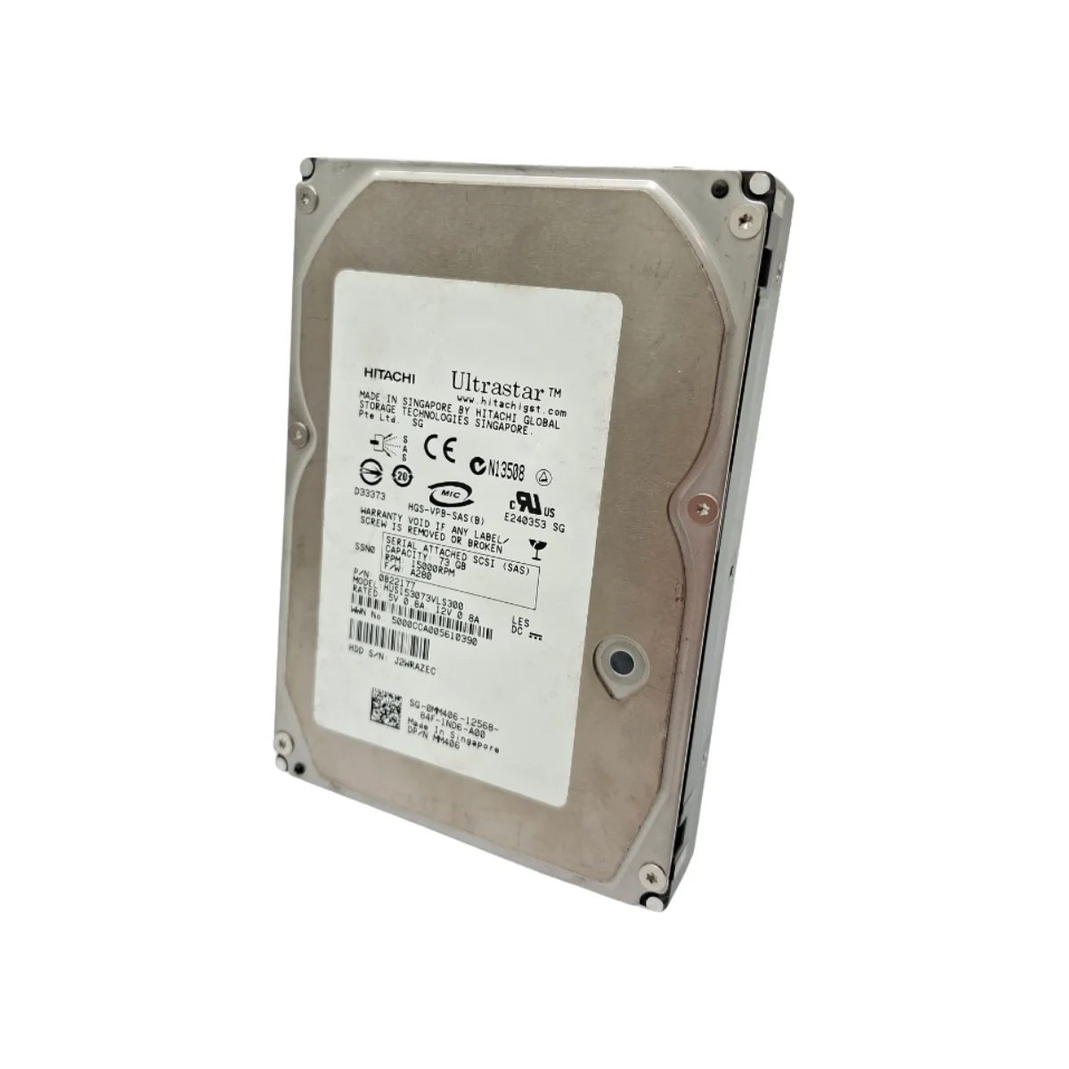 Dell 73GB 3,5" 15k SAS HUS153073VLS300 0MM406 MM406