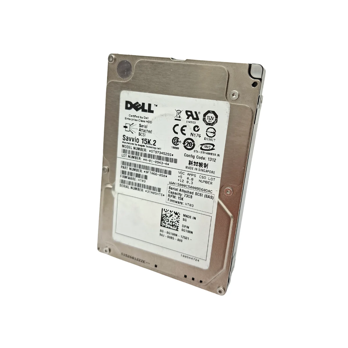 Dell 73GB 2,5" 15k SAS ST973452SS 0G108N G108N