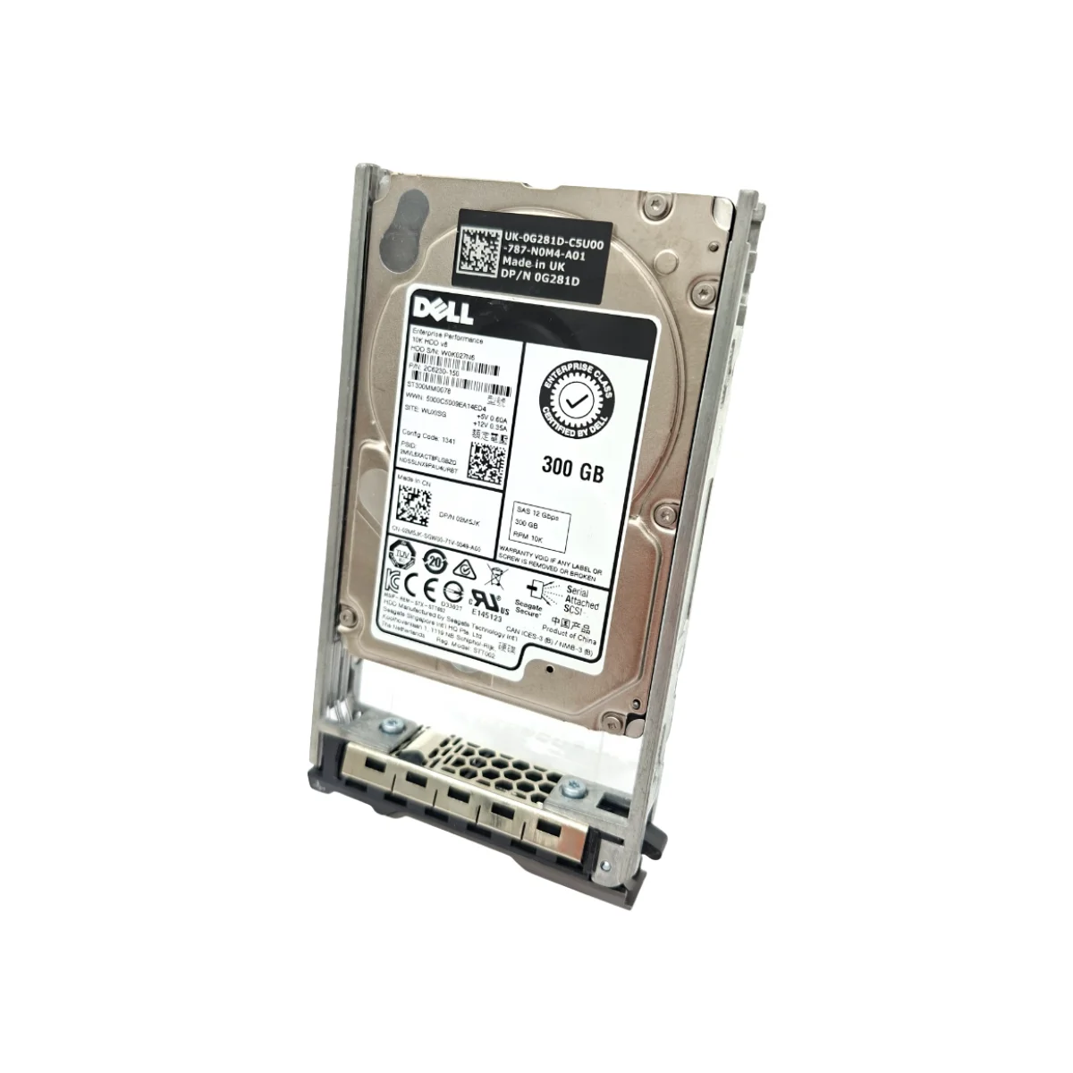 Dell 300GB 2,5" 10k SAS ST300MM0078 02M5JK 2M5JK+ ficka do dell 12G
