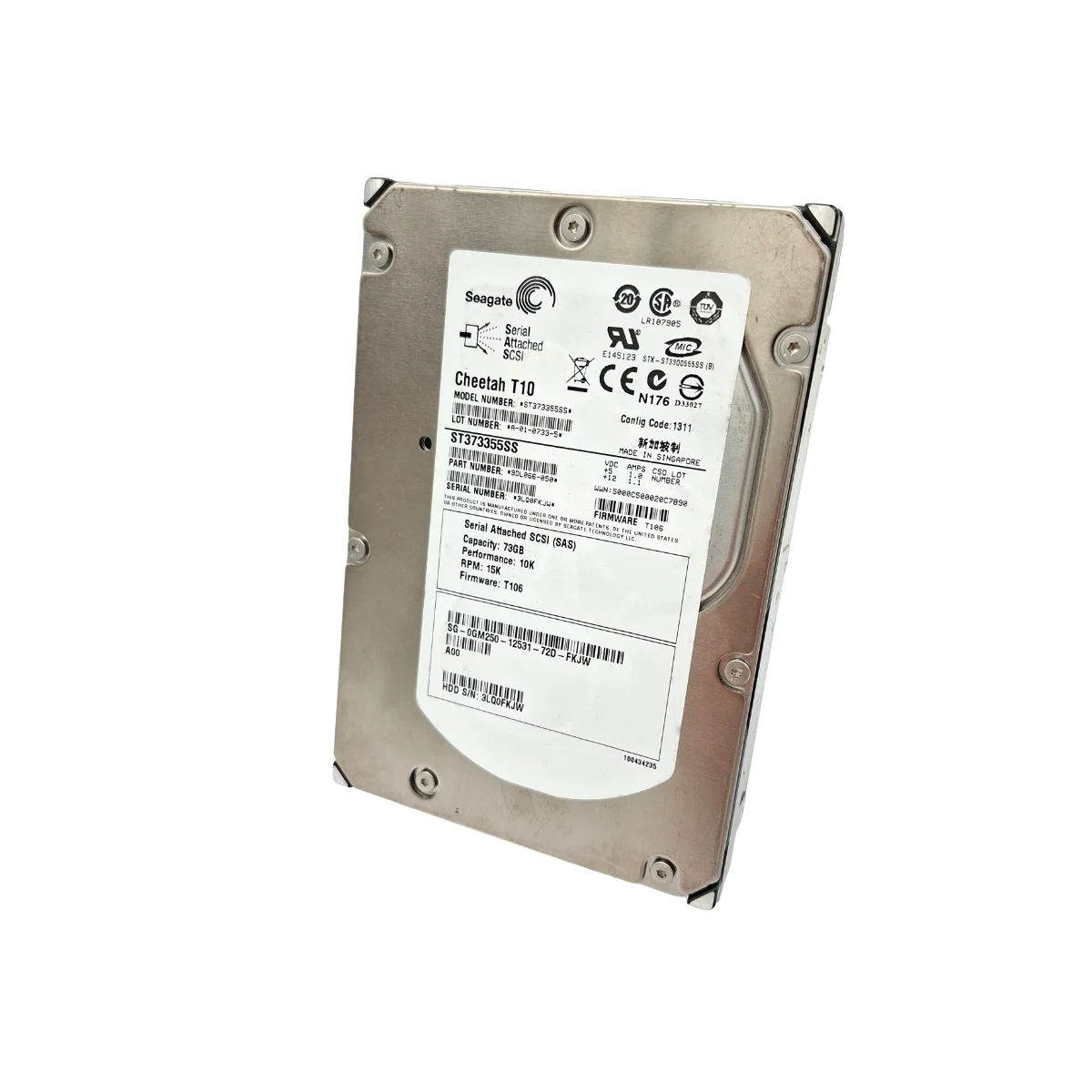 Seagate 73GB 3,5" 15k SAS ST373355SS 9DL066-050