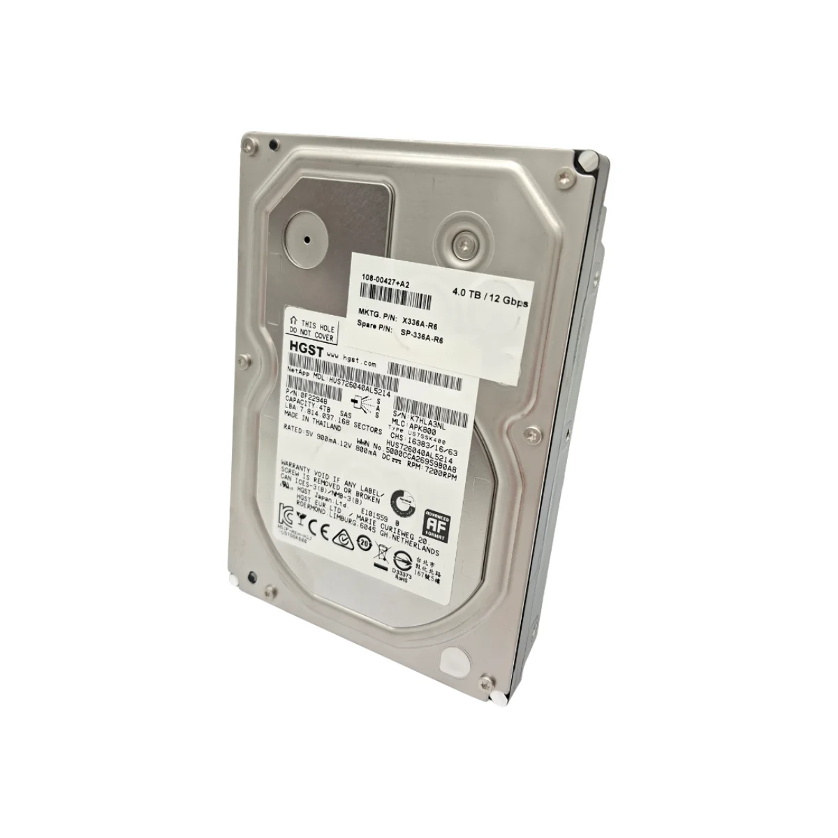 NetApp HGST 4TB 3,5" 7,2k SAS HUS726040AL5214 108-00427+A2 X336A-R6