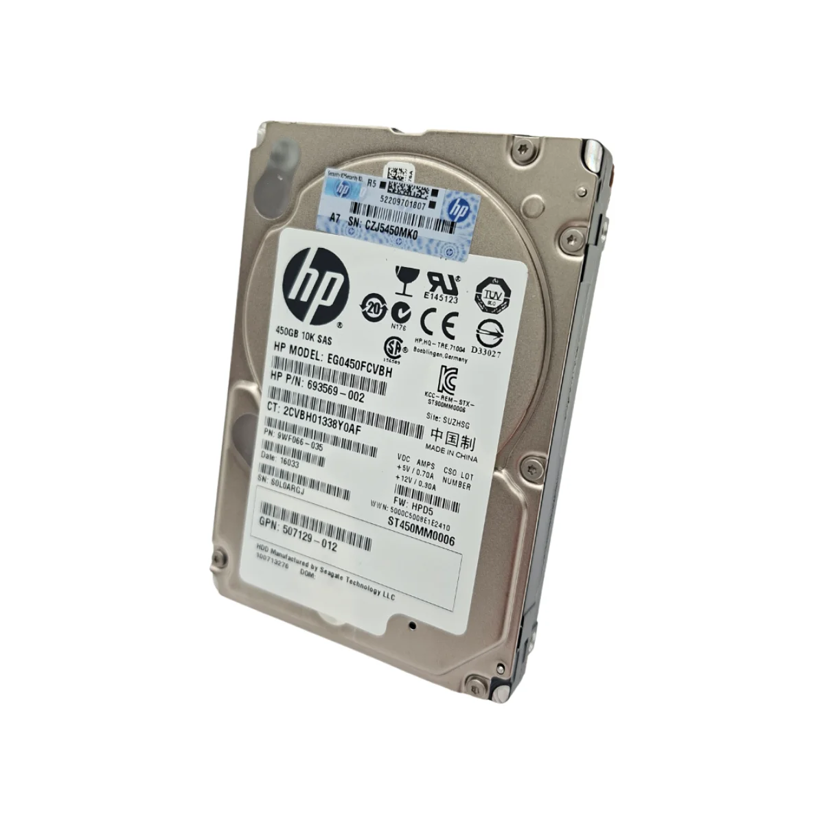 HP 450GB 2,5" 10k SAS EG0450FCVBH 693569-002