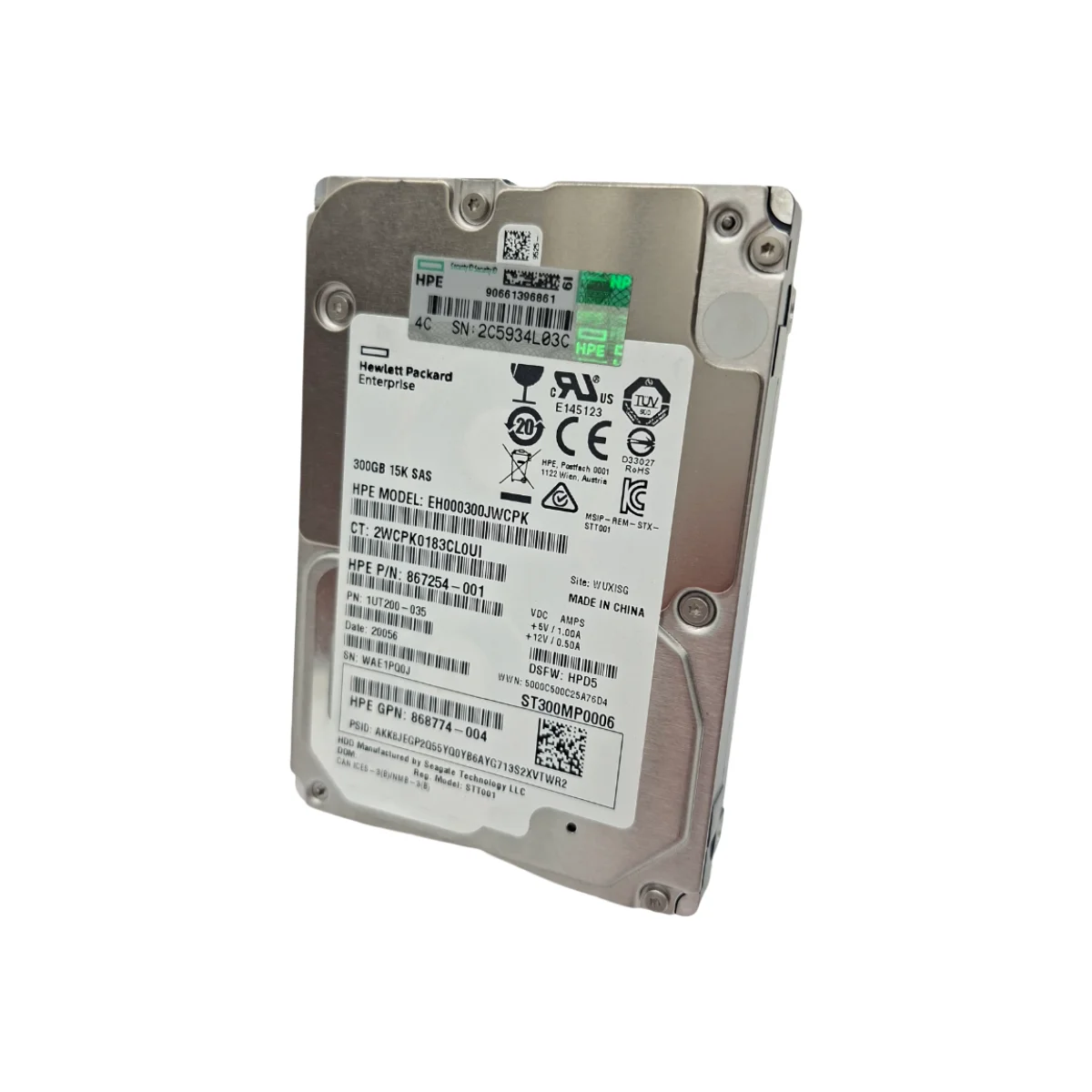 HPE 300GB 2,5" 15k SAS EH000300JWCPK 867254-001