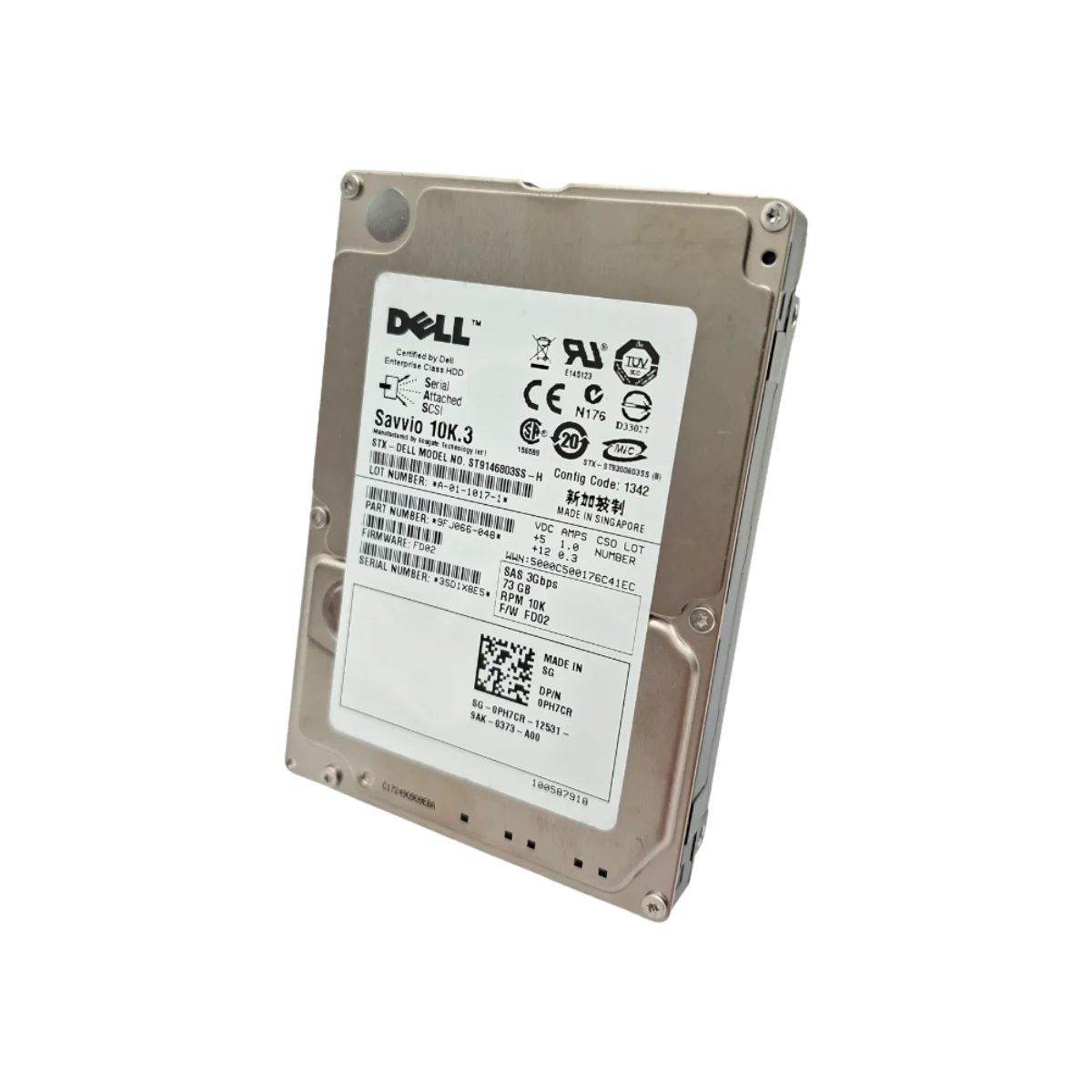 Dell 73GB 2,5" 10k SAS ST9146803SS 0PH7CR PH7CR
