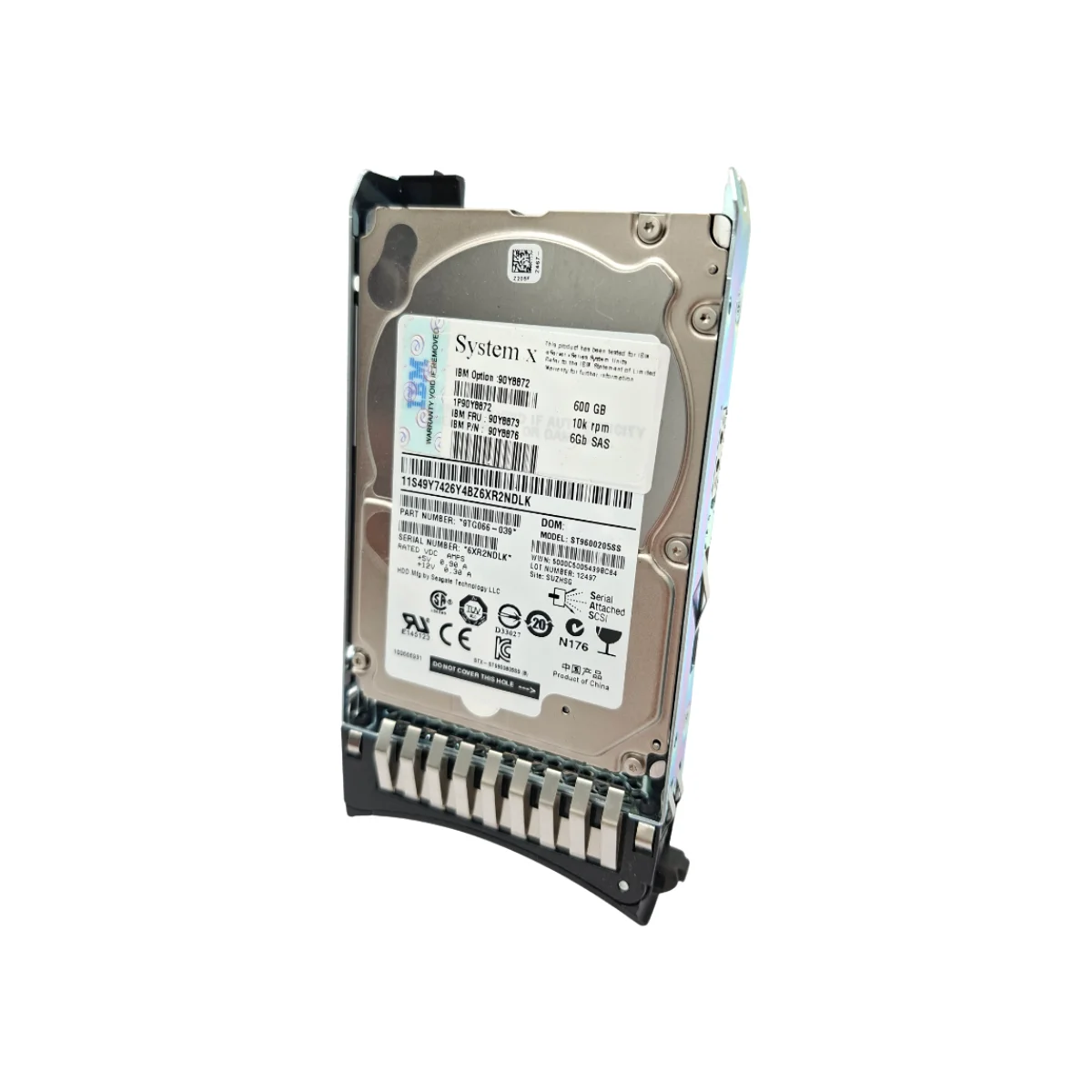 IBM 600GB 2,5" 10k SAS ST9600205SS 90Y8879 90Y8876 + ficka IBM 2,5"